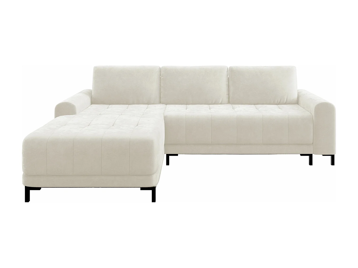 Sofá de canto Stonecrest 100, Branco, Funcionalidade de dormir