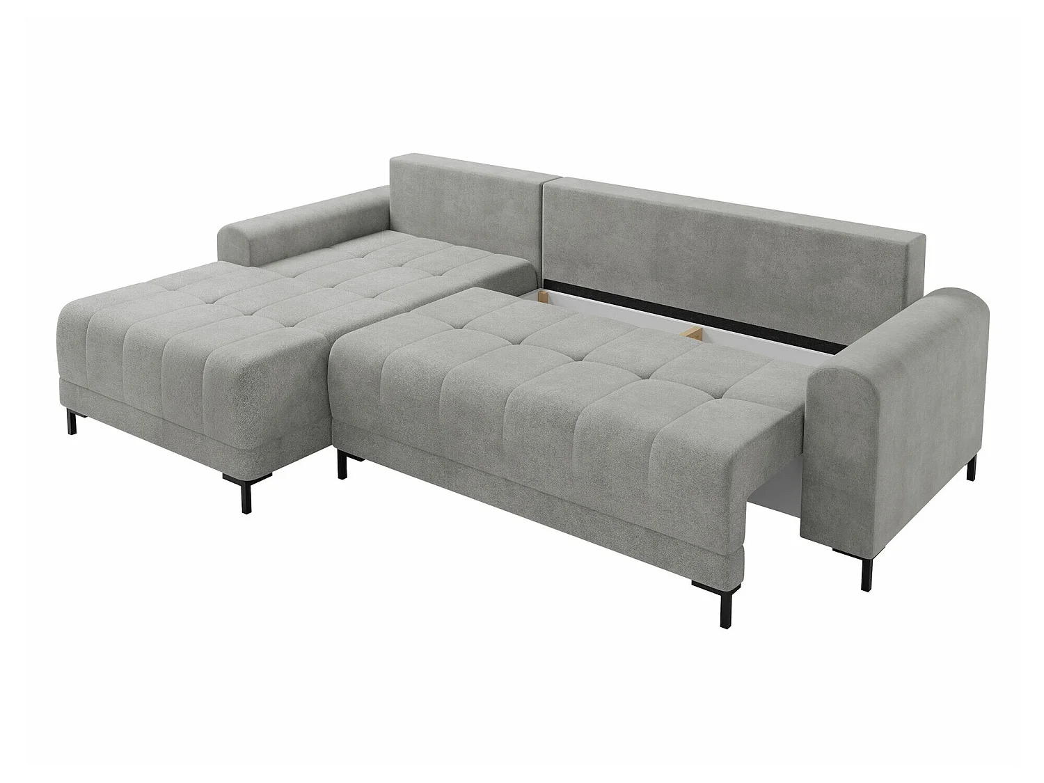Canapé d'angle convertible 3 places en tissu blanc STONECREST