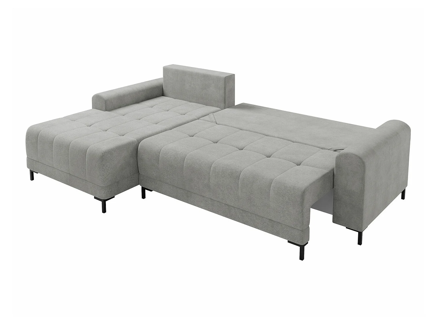 Canapé d'angle convertible 3 places en tissu blanc STONECREST