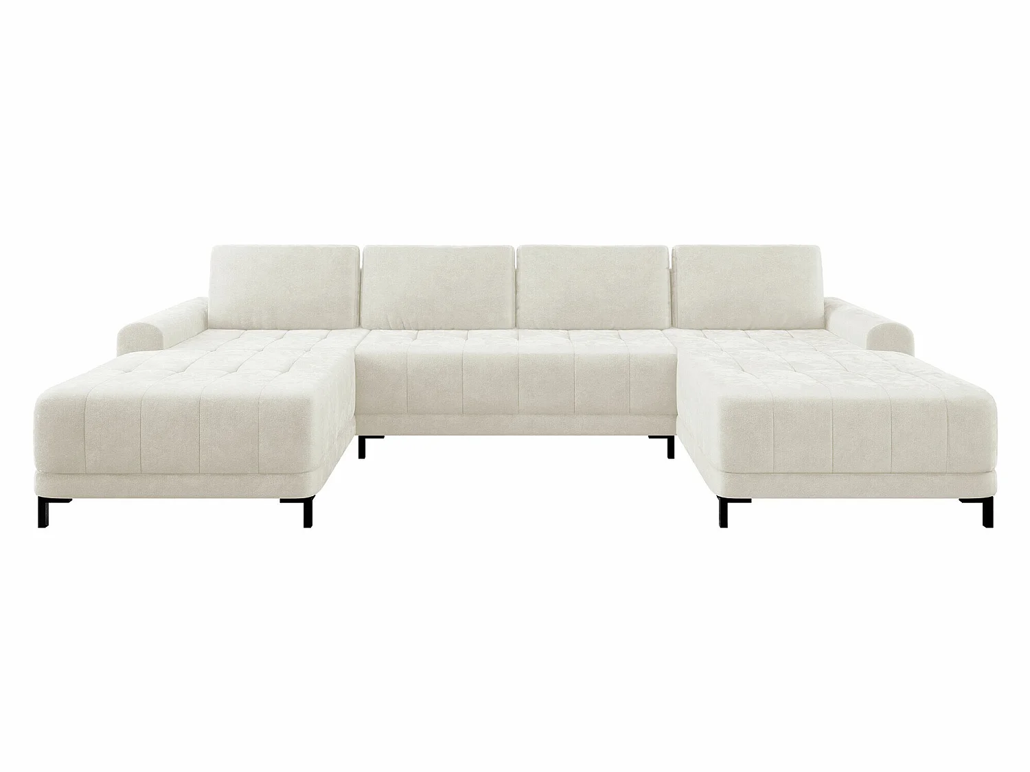 Sofá rinconero Stonecrest 101, Blanco, Función de descanso, Almacenaje
