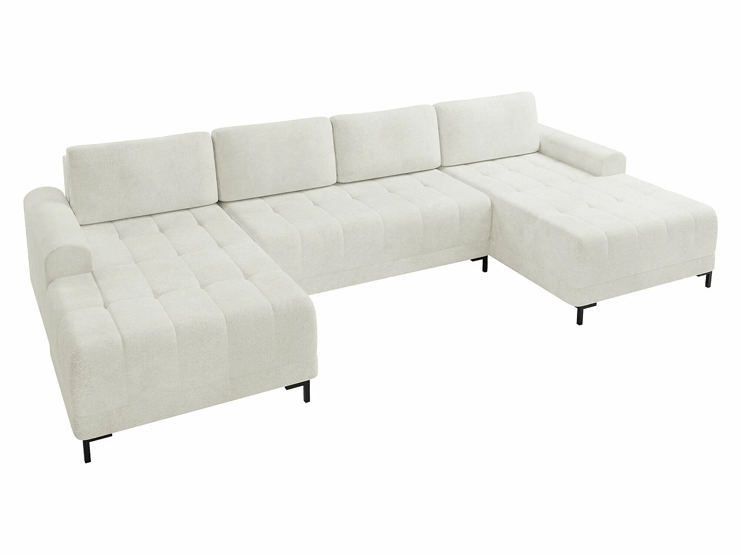 Sofá rinconero Stonecrest 101, Blanco, Función de descanso, Almacenaje