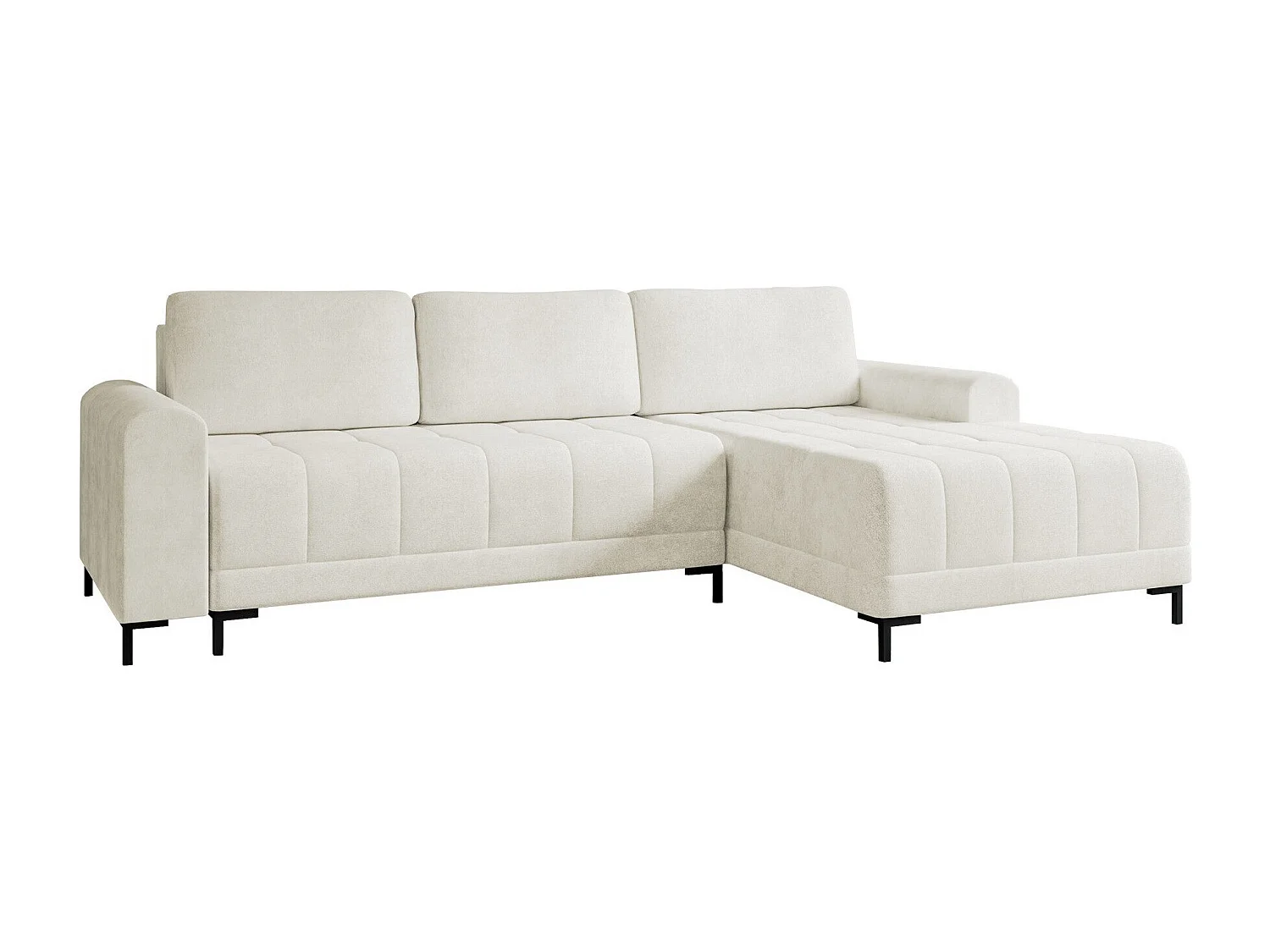 Sofá rinconero Stonecrest 100, Blanco, Función de descanso, Almacenaje, 258x168x92cm