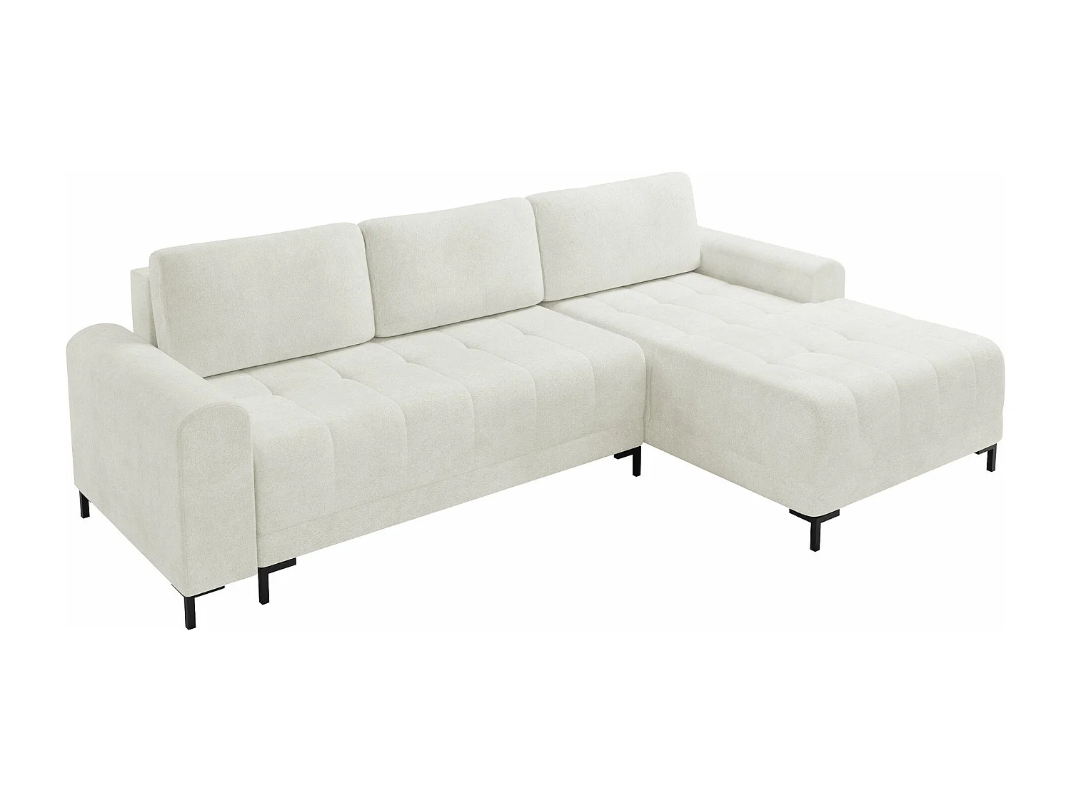 Sofá rinconero Stonecrest 100, Blanco, Función de descanso, Almacenaje, 258x168x92cm