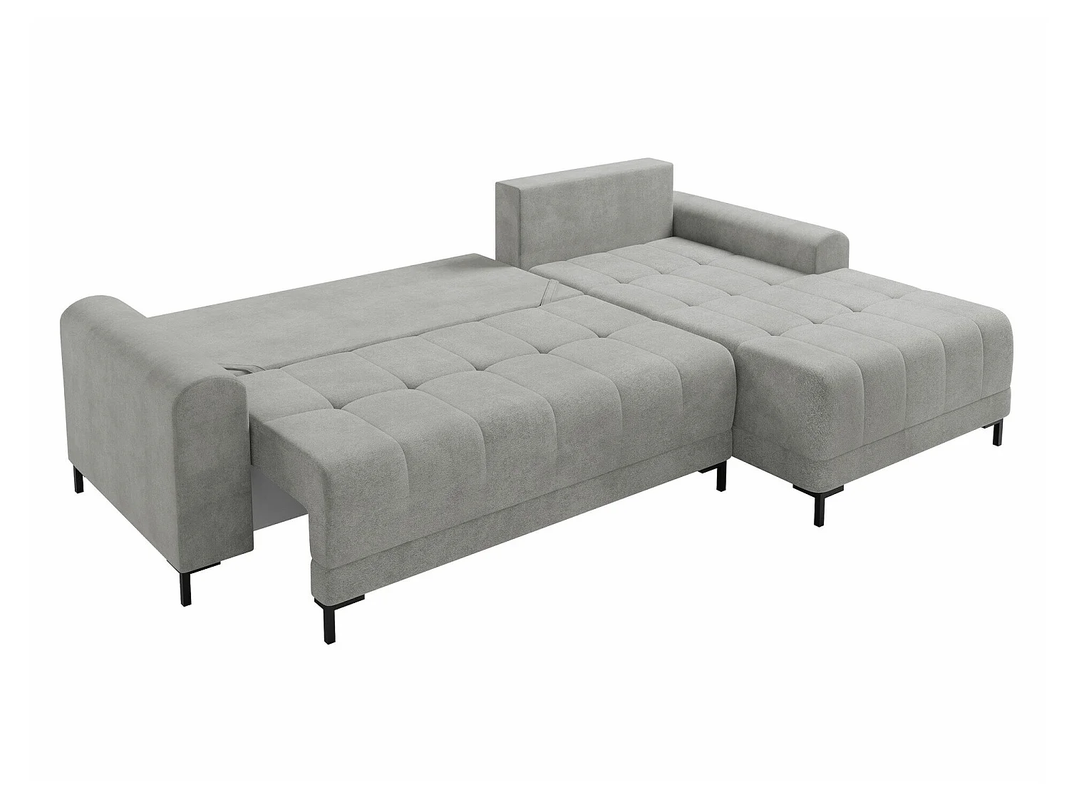 Canapé d'angle convertible 3 places en tissu blanc STONECREST