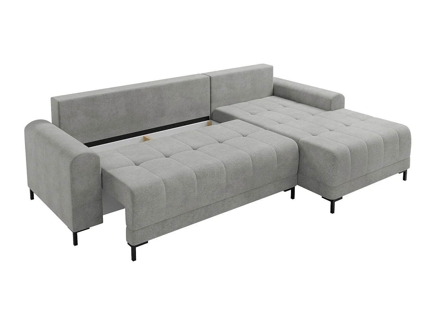 Canapé d'angle convertible 3 places en tissu blanc STONECREST