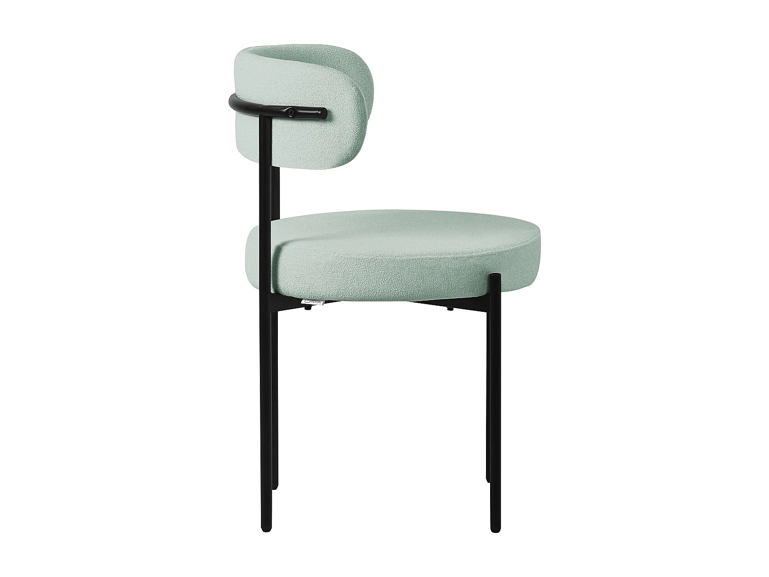 Set 4x sillas de comedor tejido teddy verde de terciopelo ergonómico moderno
