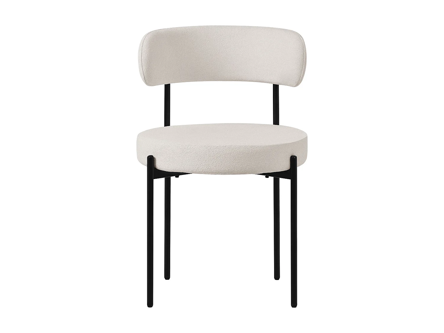 Set 4x sillas de comedor tejido teddy blanco de terciopelo ergonómico moderno