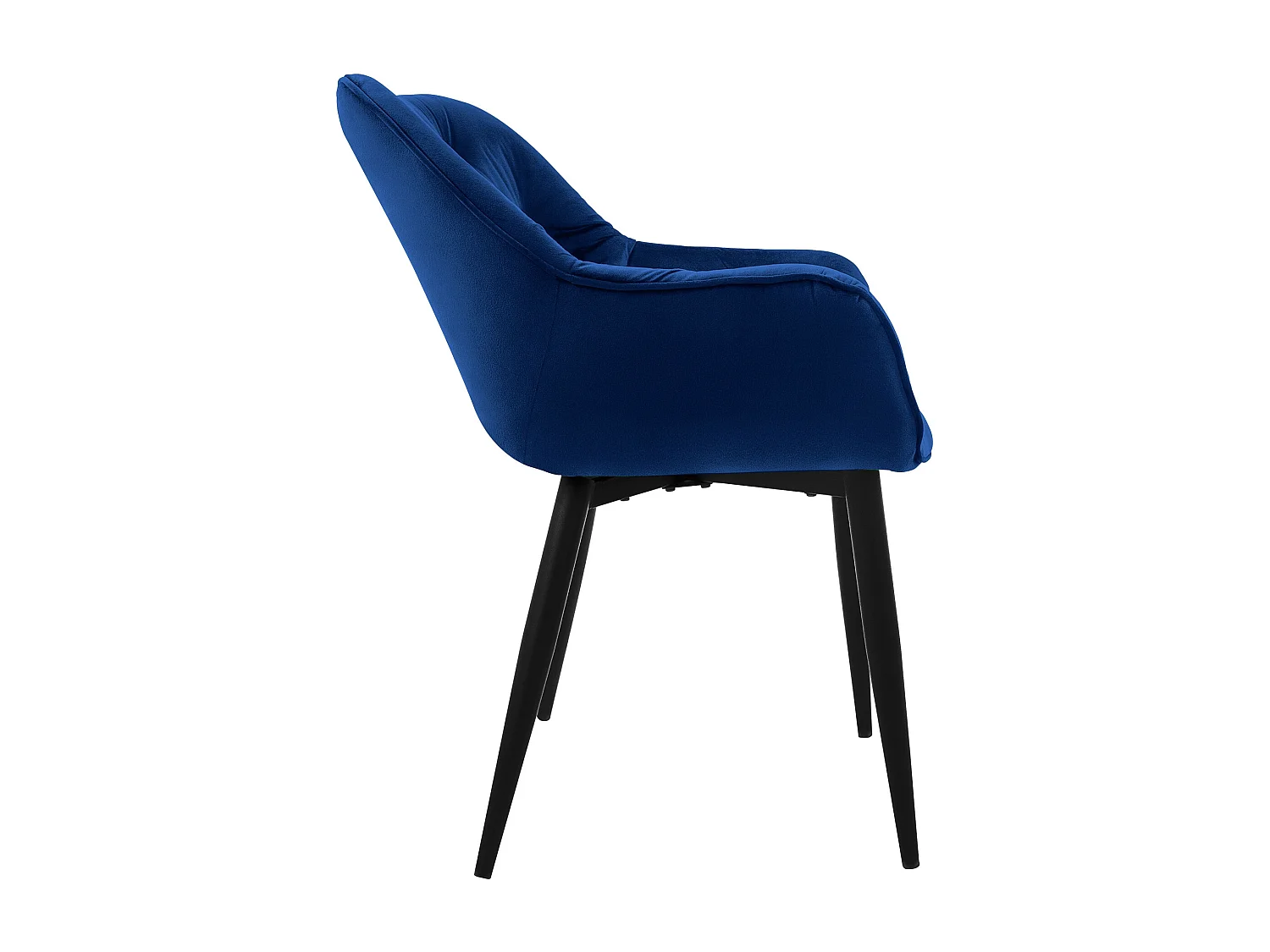 6x Sillas de terciopelo grueso azul oscuro asiento ergonómico para cocina/salón