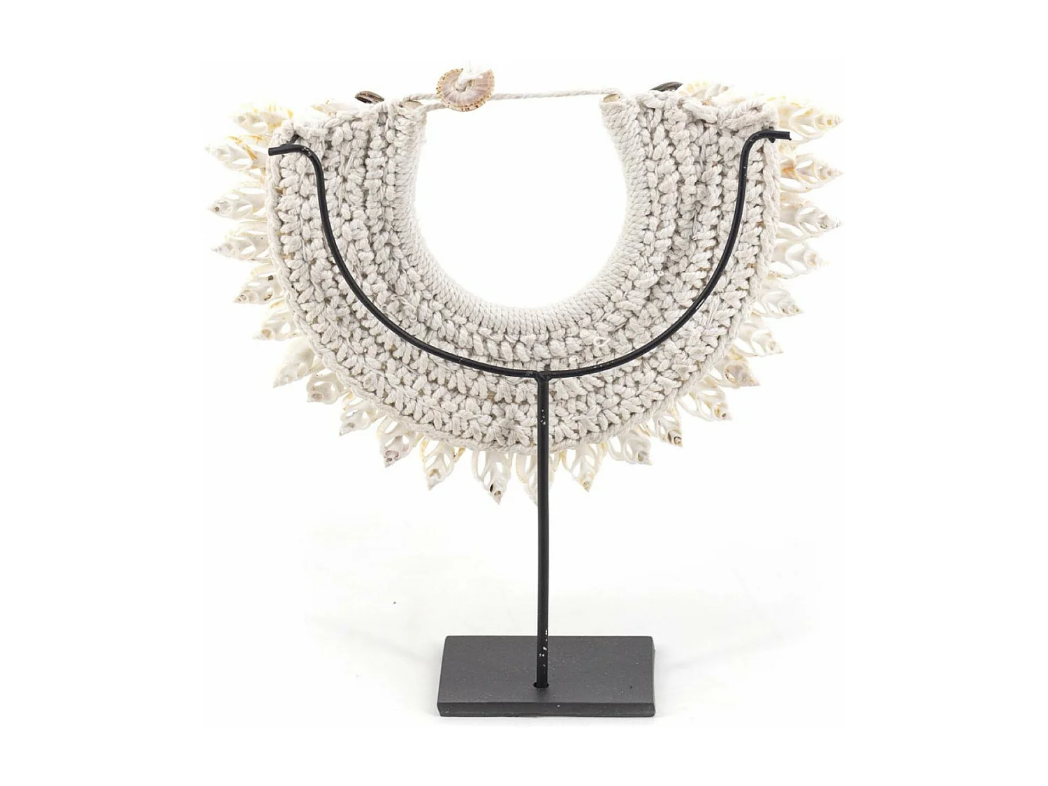 Sculpture collier coquilles corde naturel Fer Naturel - Décoration d'Autrefois