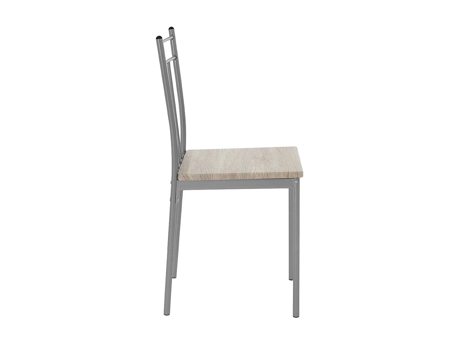 Set tavolo da pranzo con 4 sedie in acciaio per la cucina beige rovere chiaro