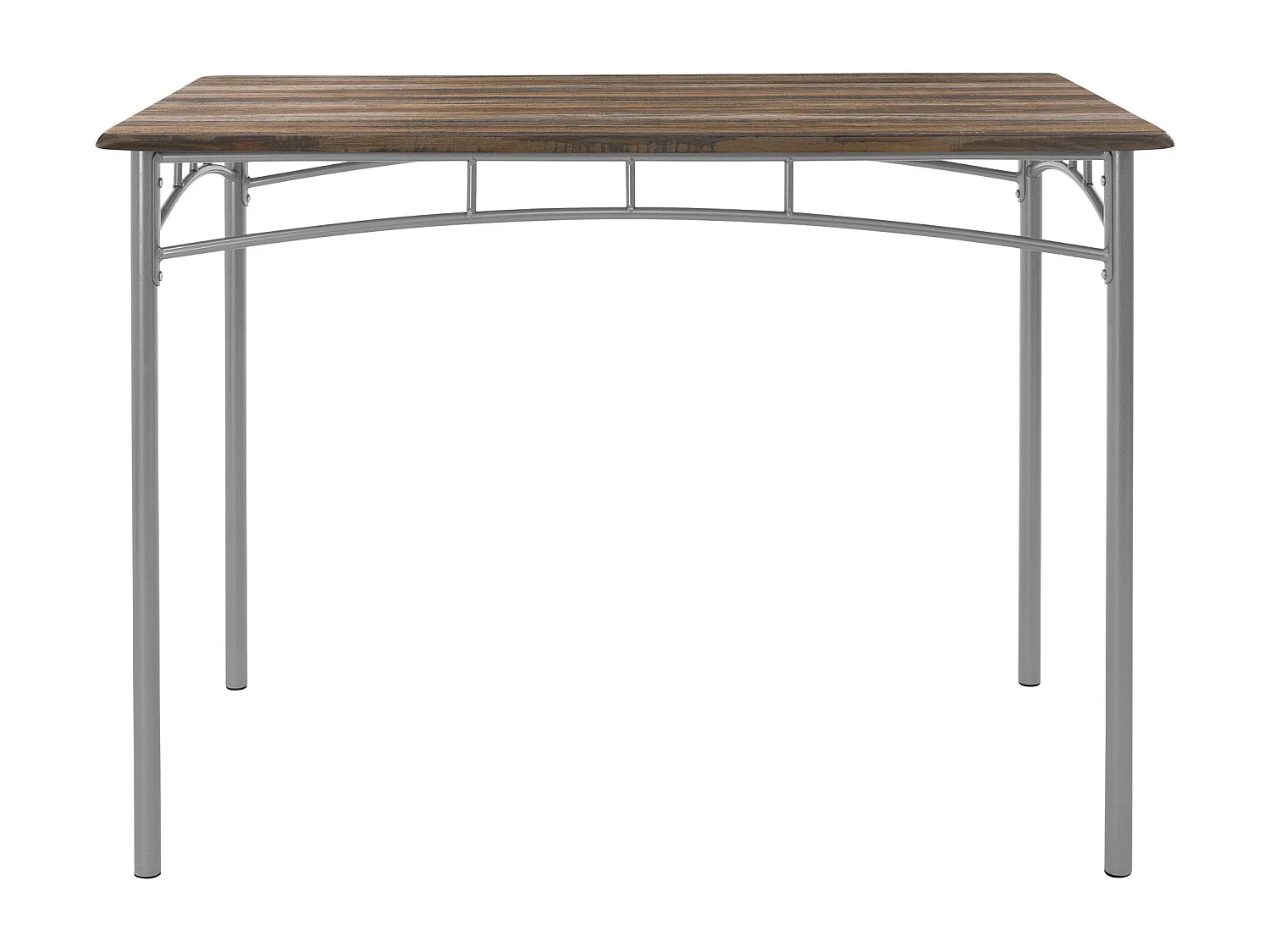 Set table de salle à manger avec 4 chaises 110 cm marron/bois flotté MDF/acier