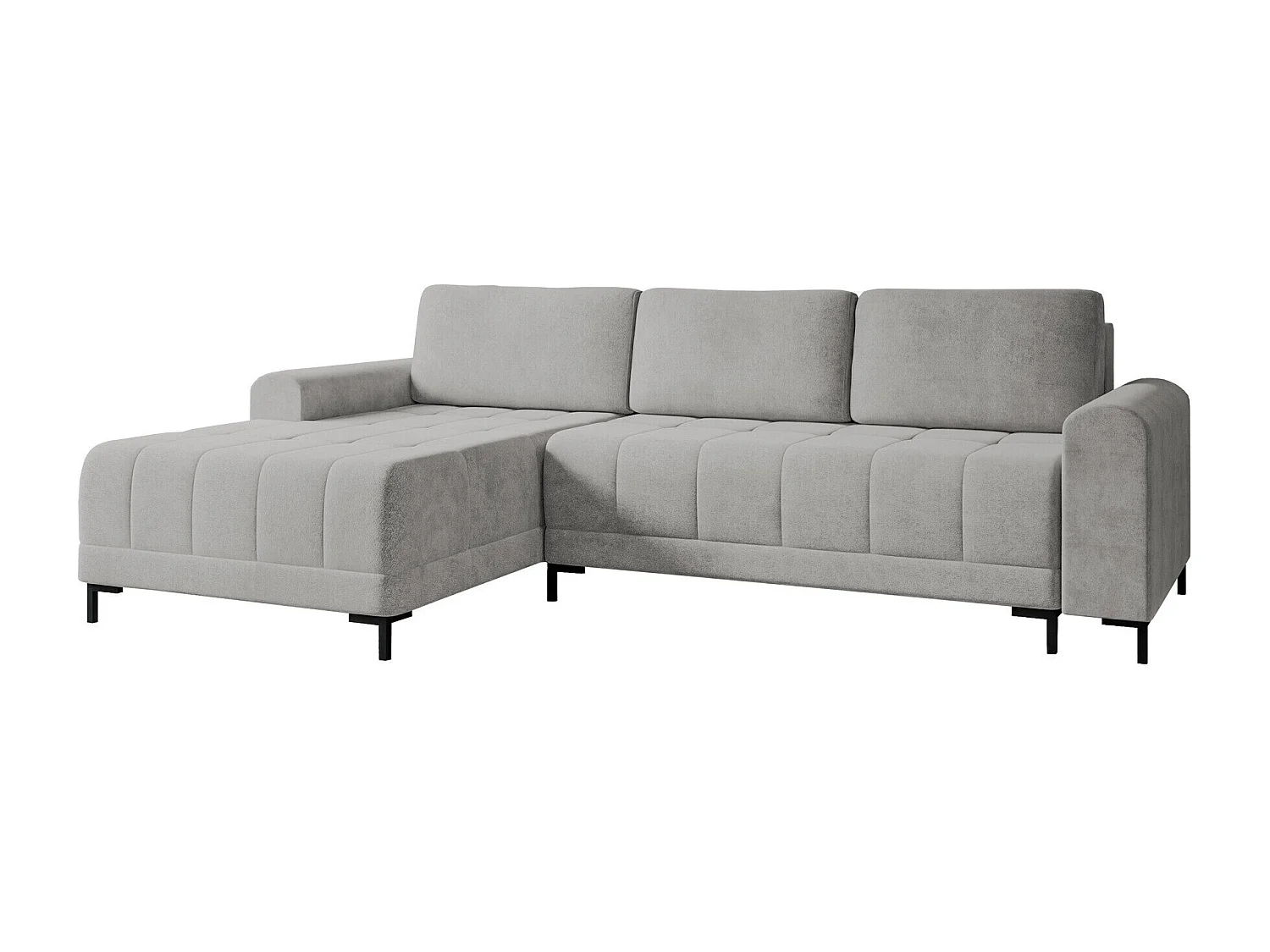 Sofá rinconero Stonecrest 100, Gris, Función de descanso, Almacenaje, 258x168x92cm