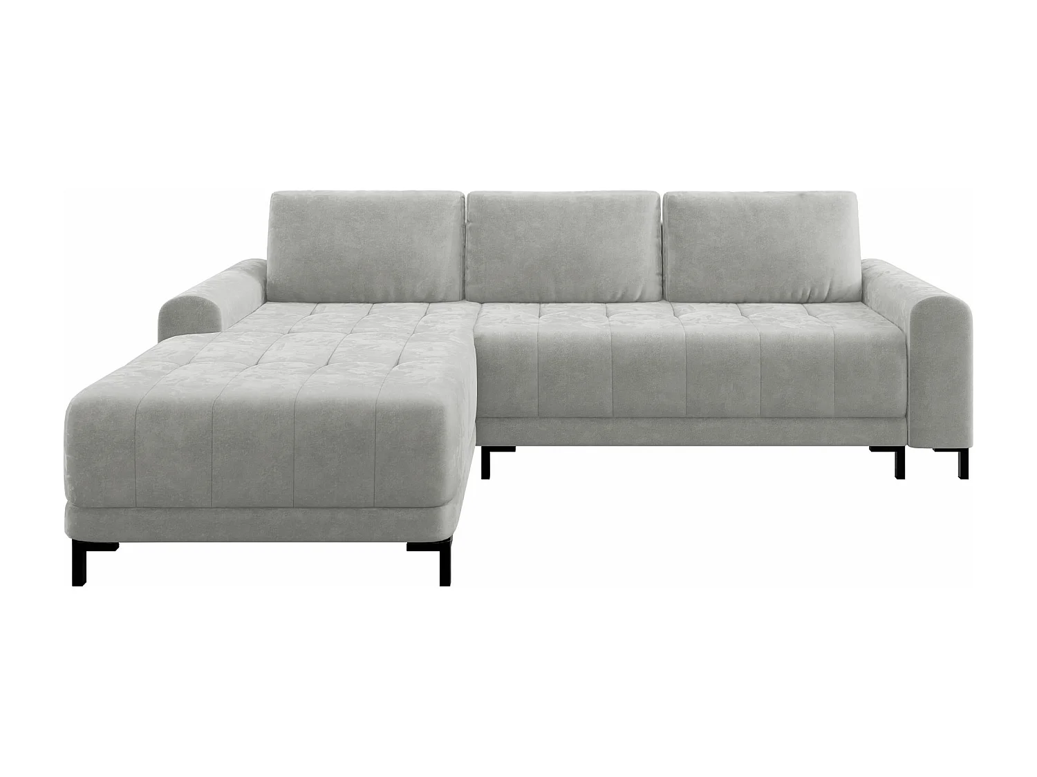 Sofá rinconero Stonecrest 100, Gris, Función de descanso, Almacenaje, 258x168x92cm