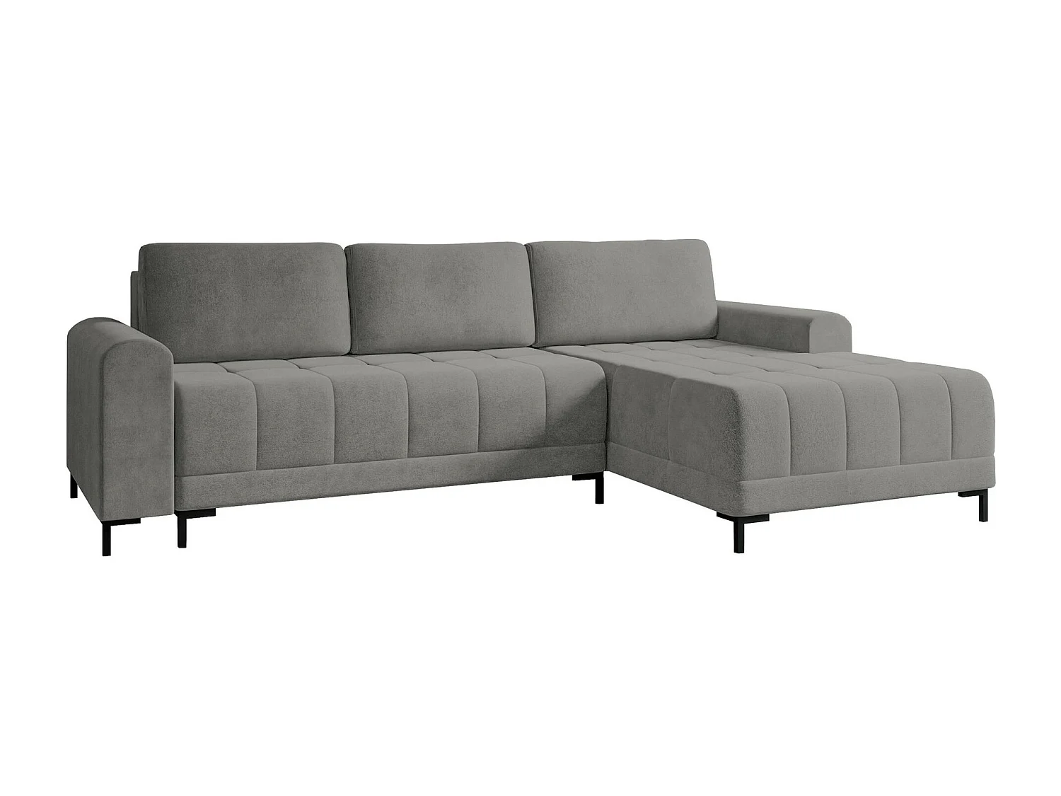 Sofá rinconero Stonecrest 100, Gris, Función de descanso, Almacenaje, 258x168x92cm