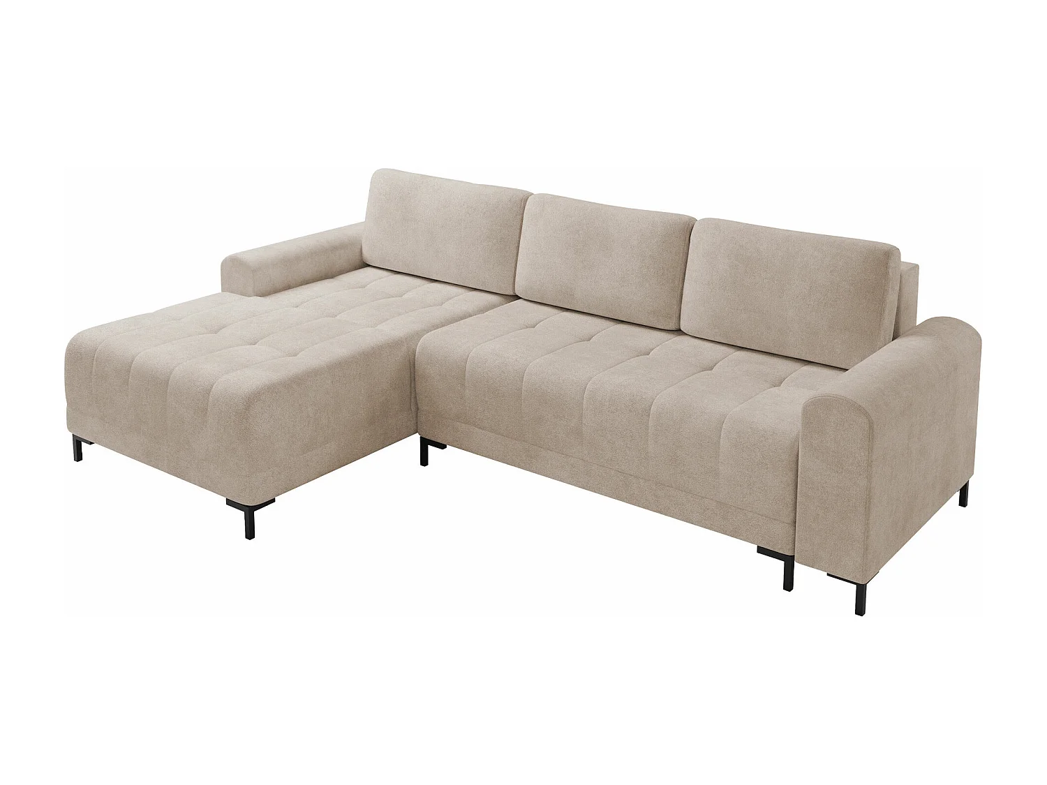 Sofá rinconero Stonecrest 100, De color marrón claro, Función de descanso, Almacenaje,