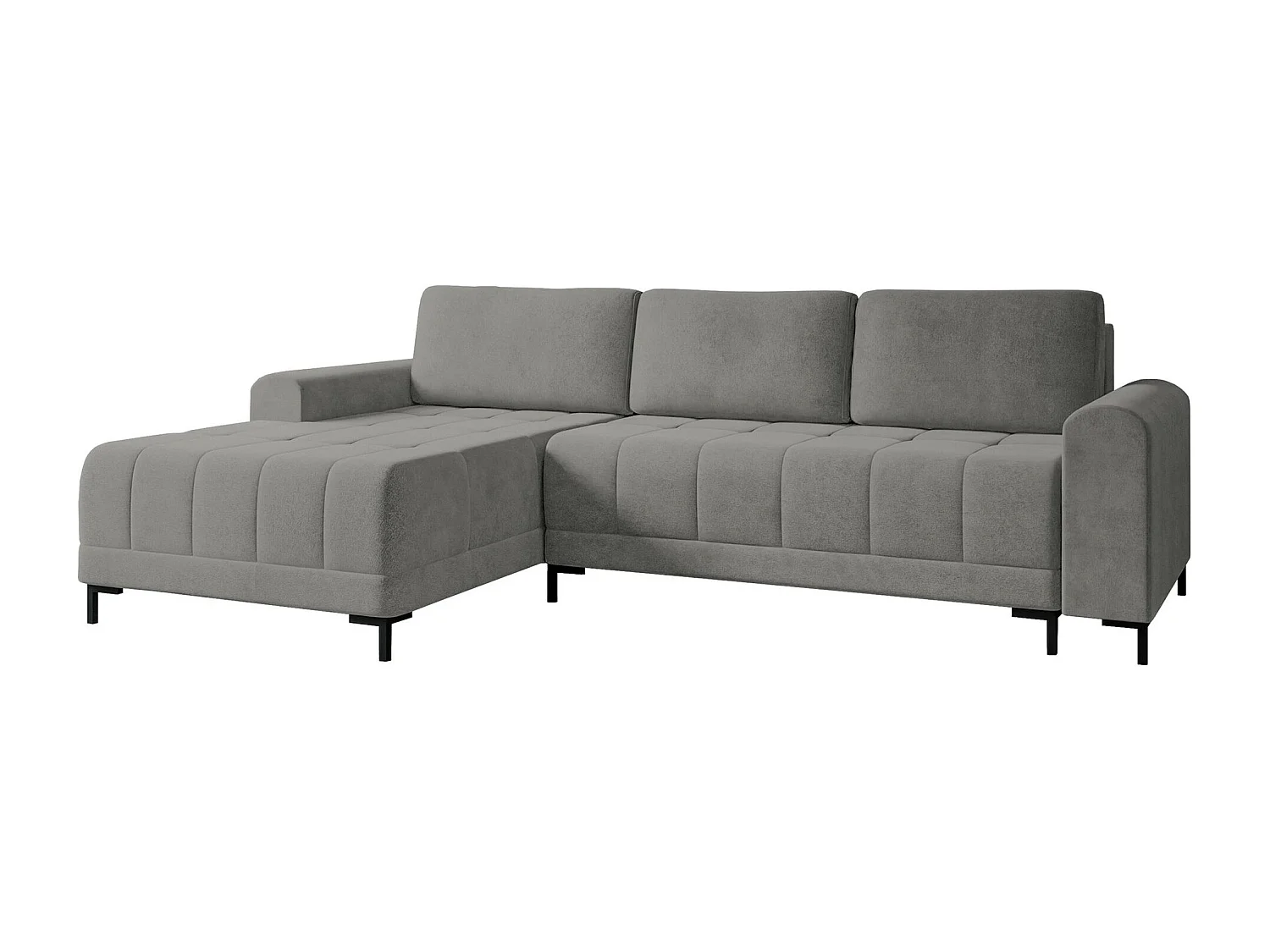 Sofá rinconero Stonecrest 100, Gris, Función de descanso, Almacenaje, 258x168x92cm