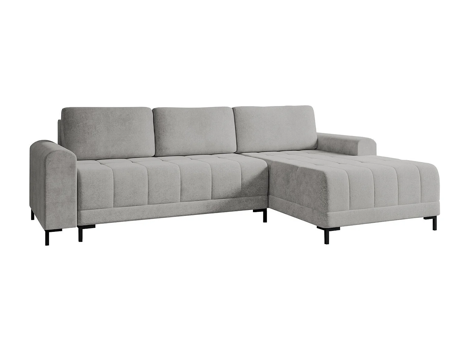 Sofá rinconero Stonecrest 100, Gris, Función de descanso, Almacenaje, 258x168x92cm