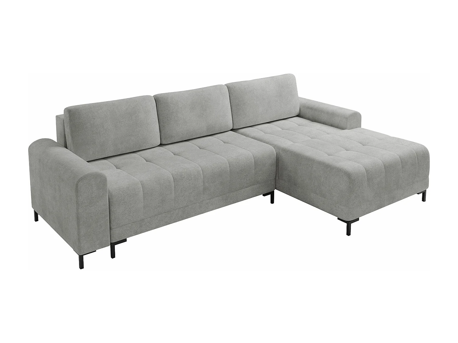 Sofá rinconero Stonecrest 100, Gris, Función de descanso, Almacenaje, 258x168x92cm