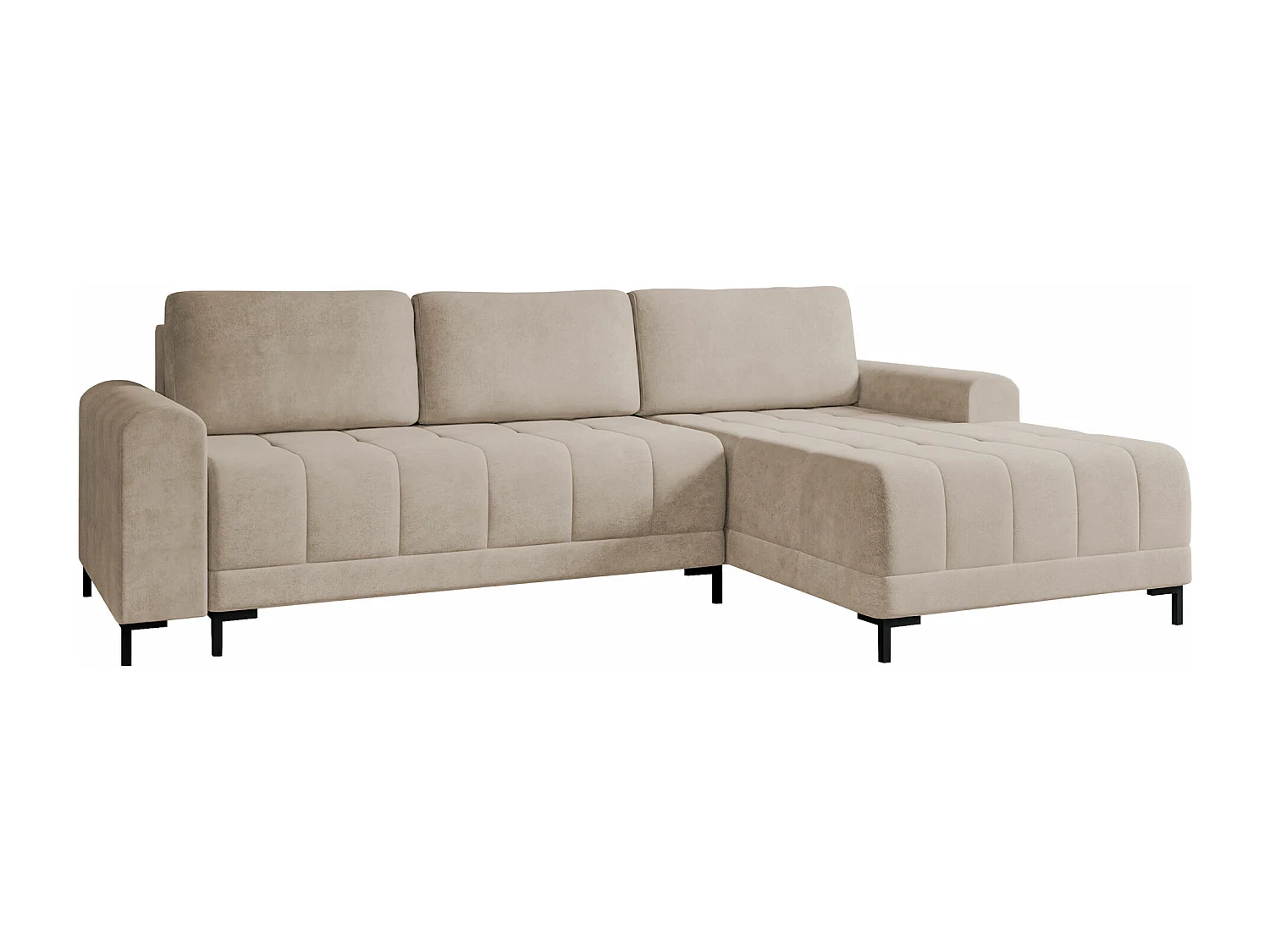 Sofá rinconero Stonecrest 100, De color marrón claro, Función de descanso, Almacenaje,