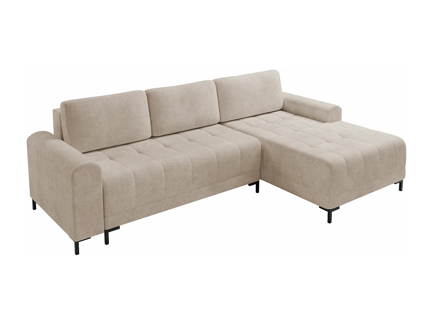 Sofá rinconero Stonecrest 100, De color marrón claro, Función de descanso, Almacenaje,