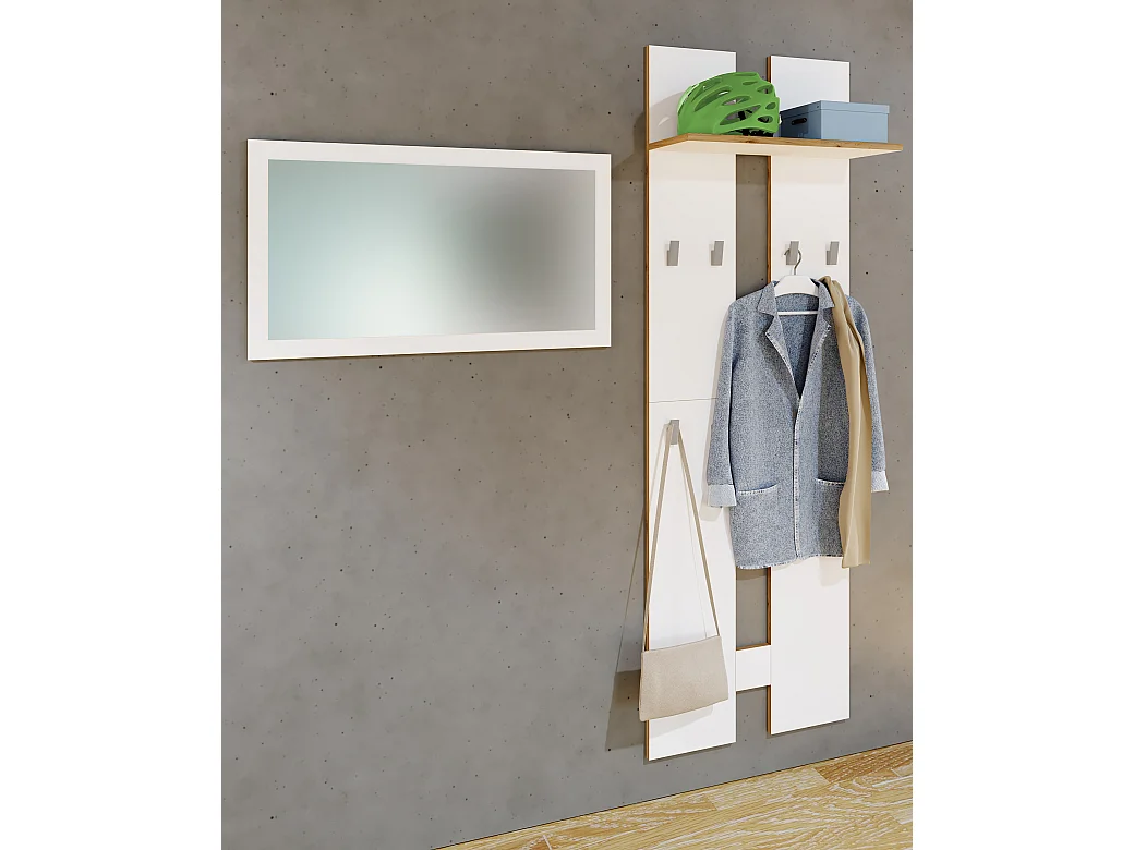 Holz Set Dielenmöbel Gardeobe Kleiderhaken Salia L