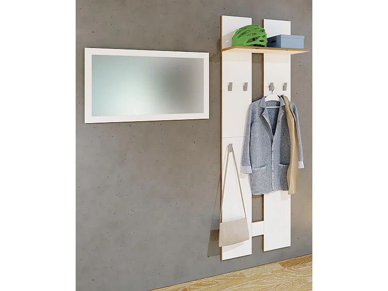 Floor furniture Salia White H. 170 x W. 57 x D. 20 cm