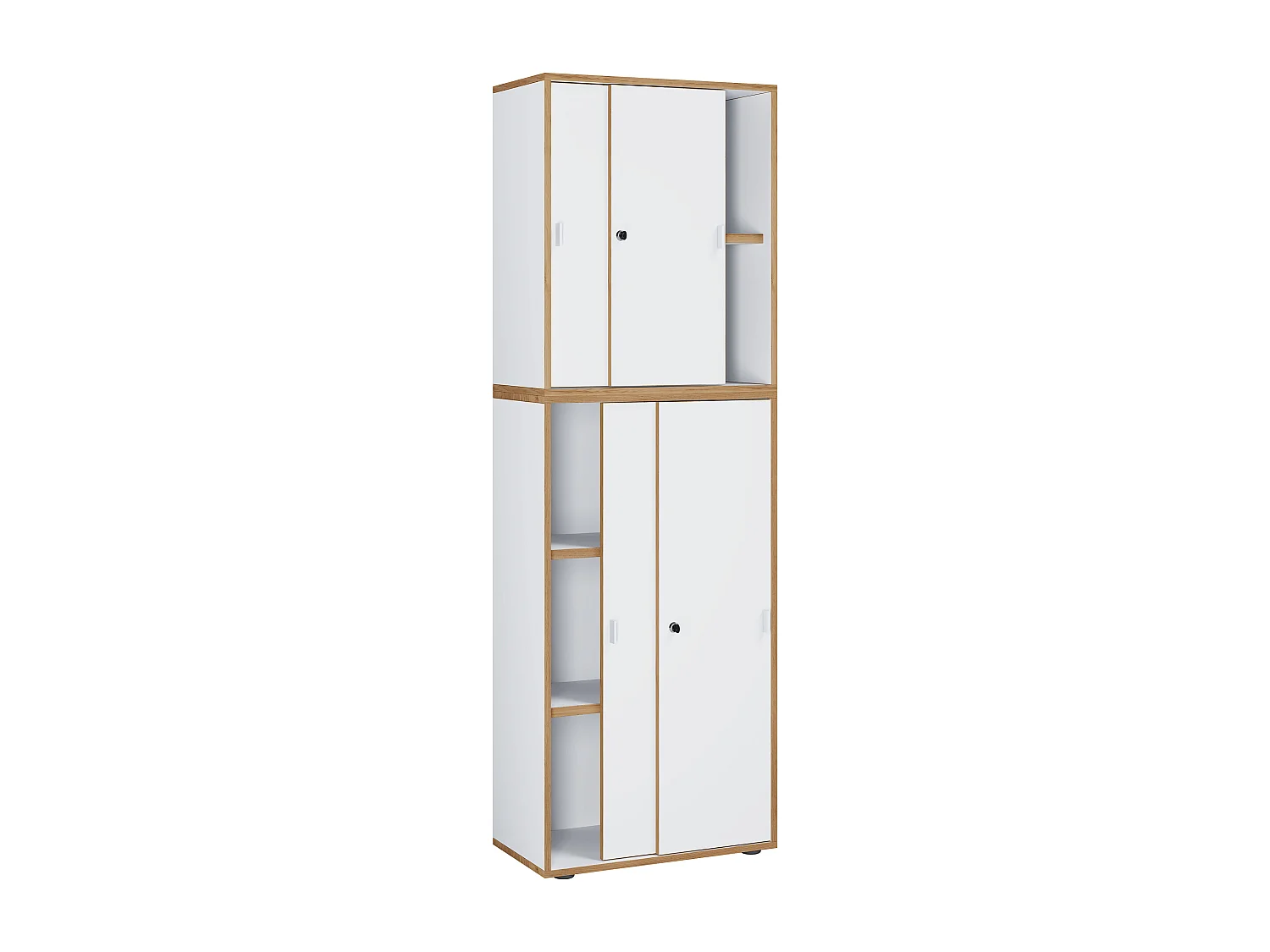 Office cabinet Salia White H. 183 x W. 60 x D. 33 cm