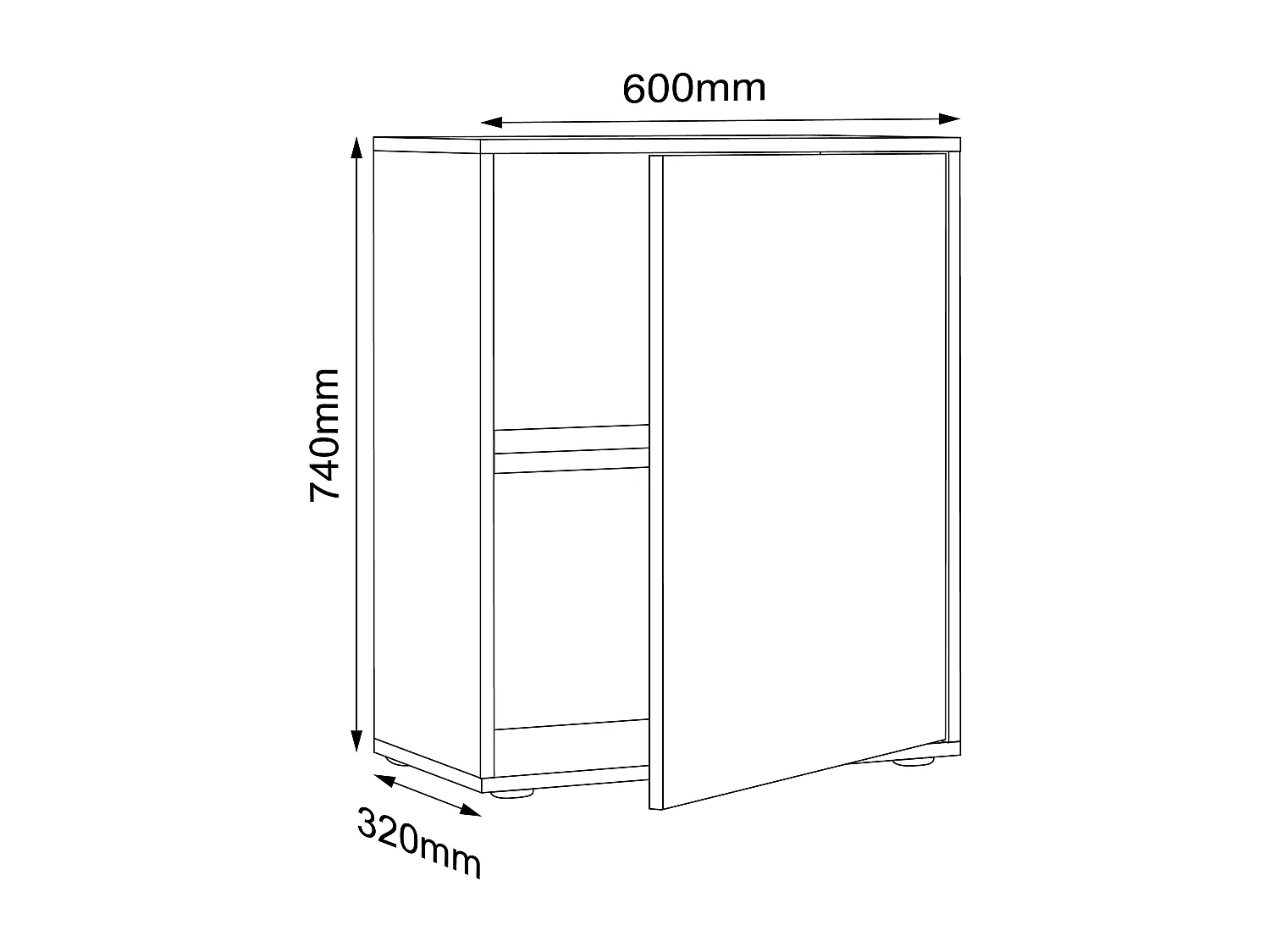 Szafka biurowa Salia 2x B60