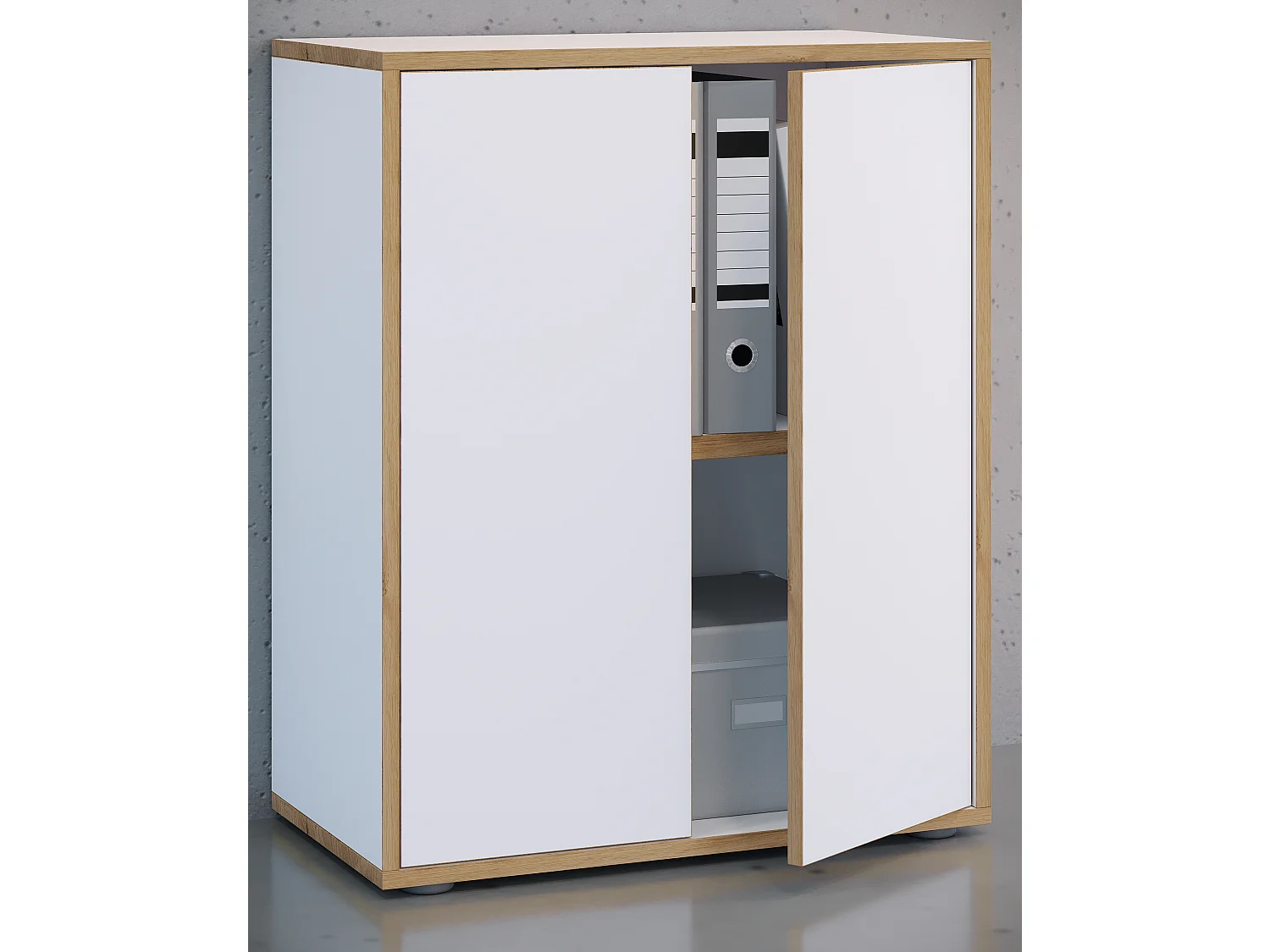 Office cabinet Salia White H. 74 x W. 60 x D. 33 cm