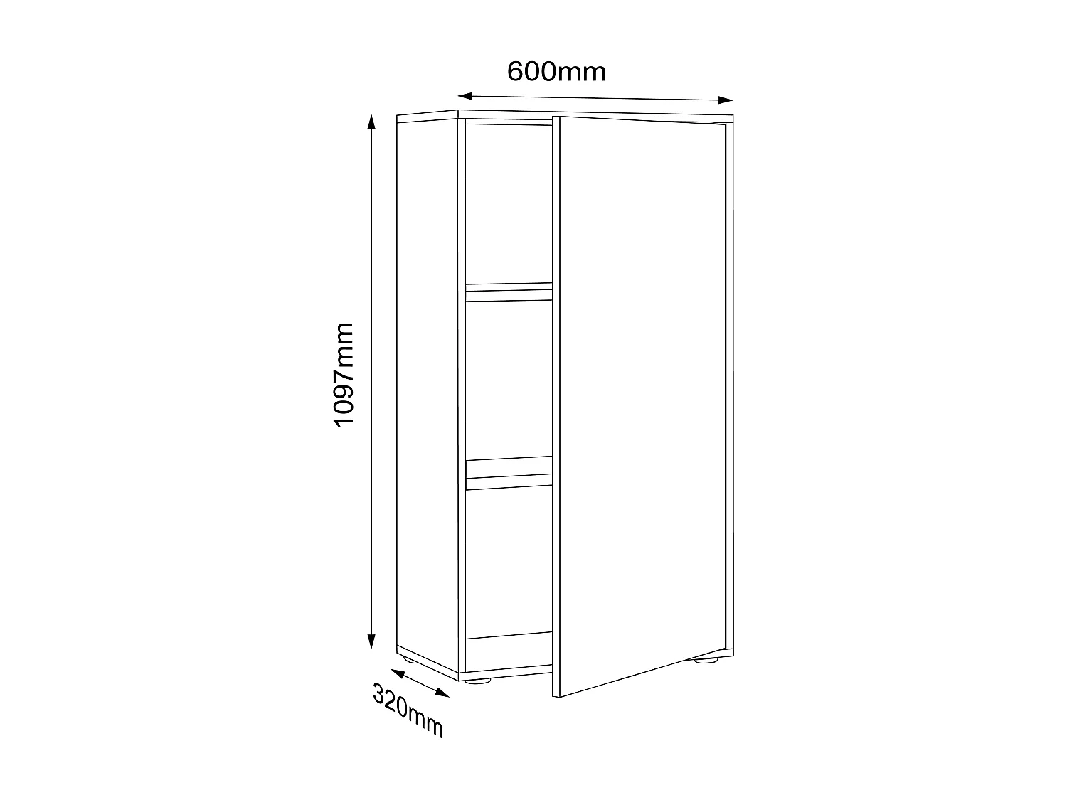 Szafka biurowa Salia 3x B60