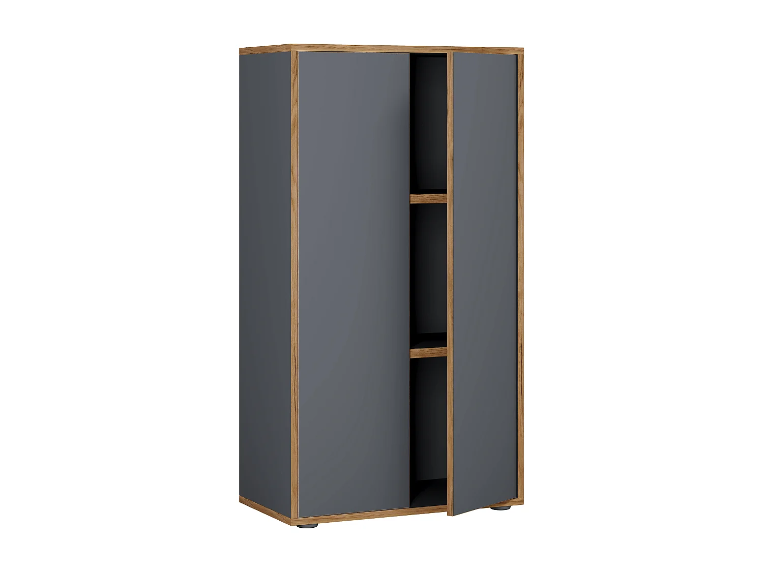 Office cabinet Salia Anthracite H. 110 x W. 60 x D. 33 cm