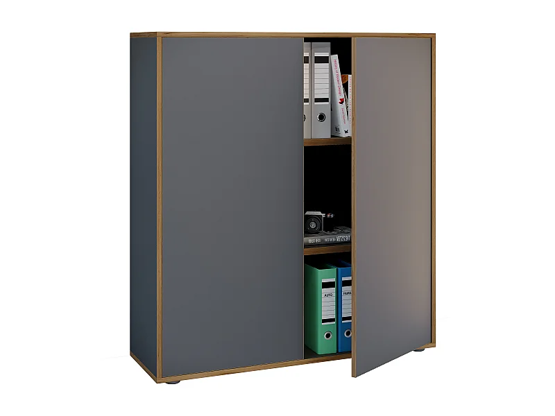 Office cabinet Salia Anthracite H. 110 x W. 100 x D. 33 cm