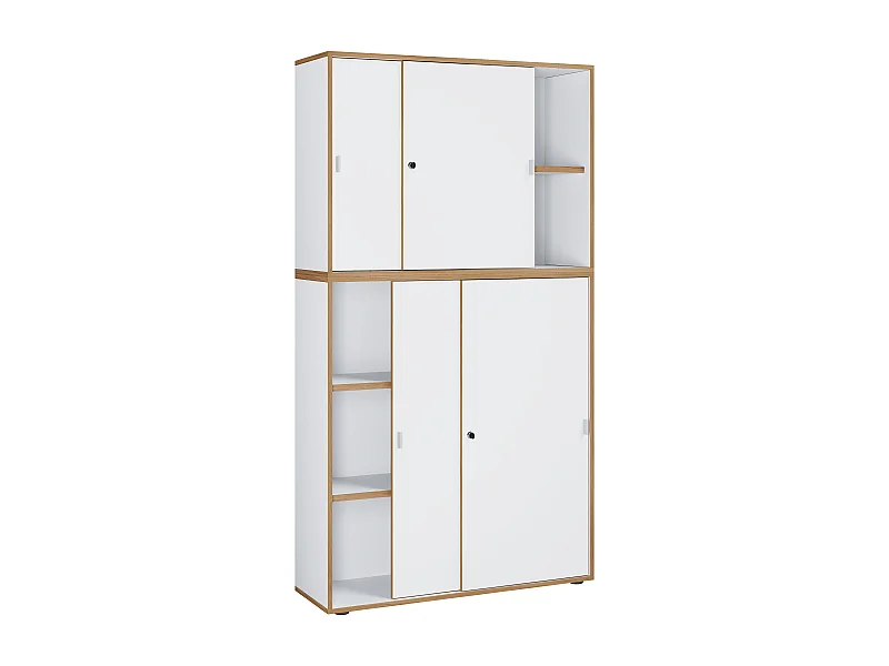 Office cabinet Salia White H. 183 x W. 100 x D. 37 cm