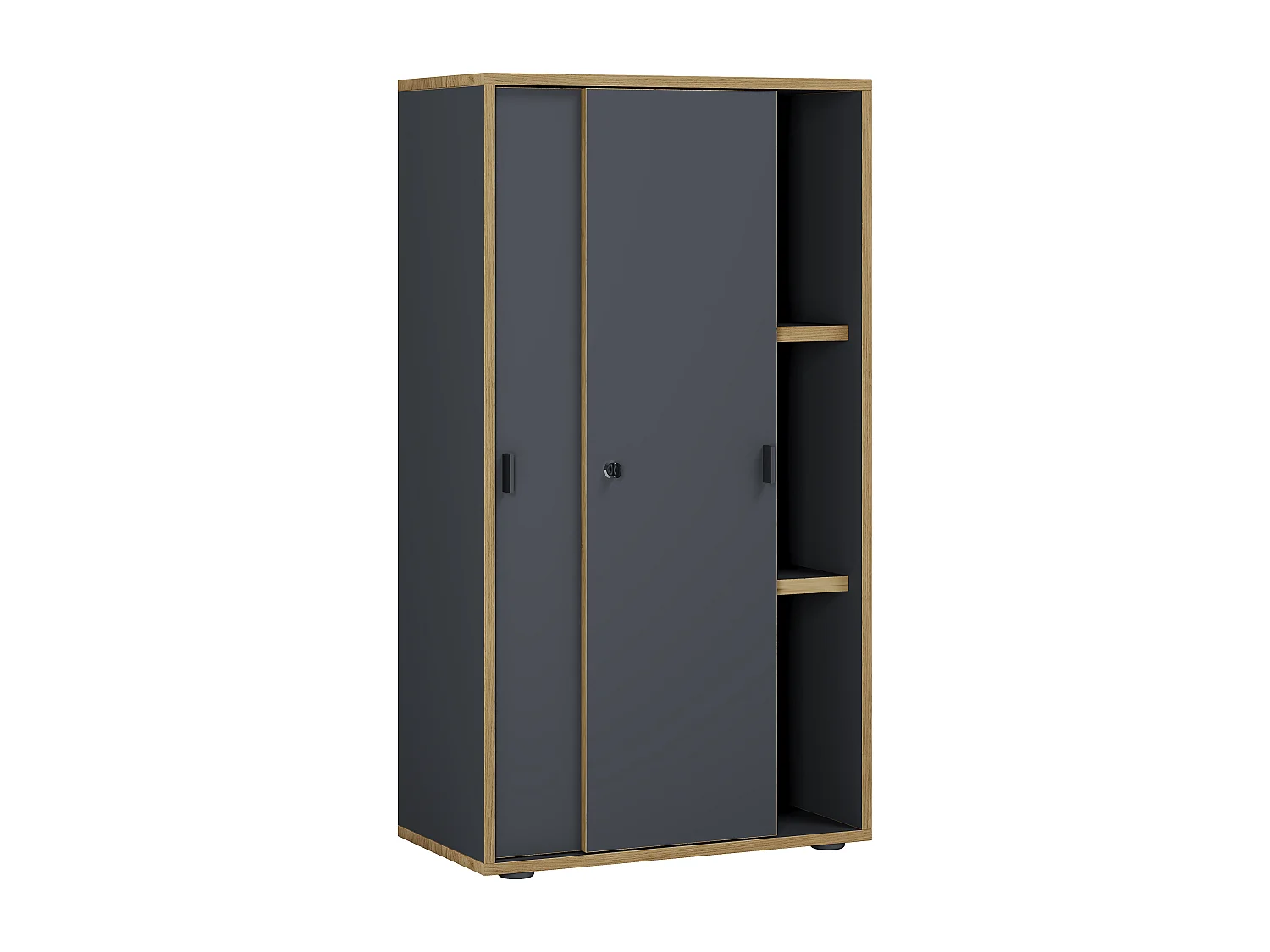 Office cabinet Salia Anthracite H. 110 x W. 60 x D. 37 cm