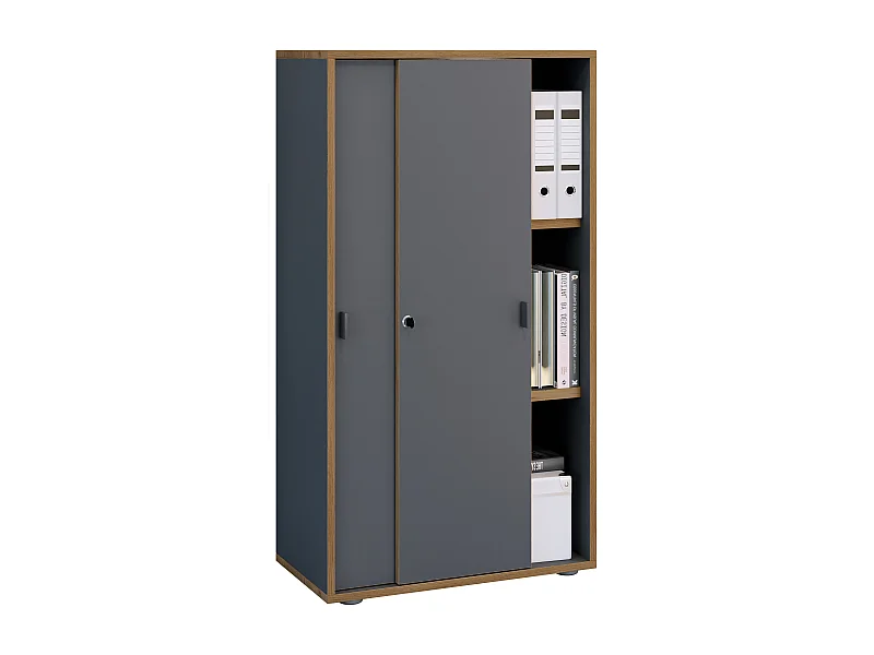 Gabinete do escritório Salia Antracite A. 110 x L. 60 x P. 37 cm