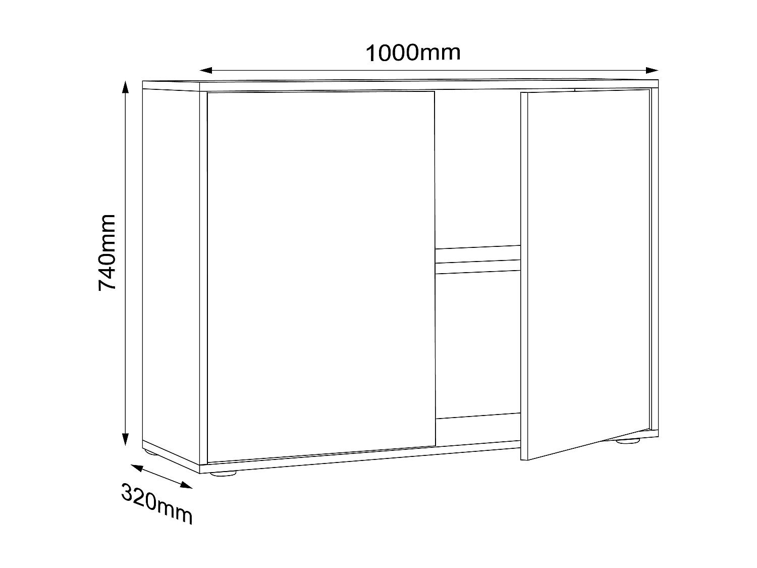 Szafka biurowa Salia 2x B100