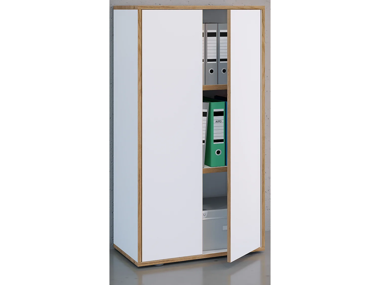 Office cabinet Salia White H. 110 x W. 60 x D. 33 cm