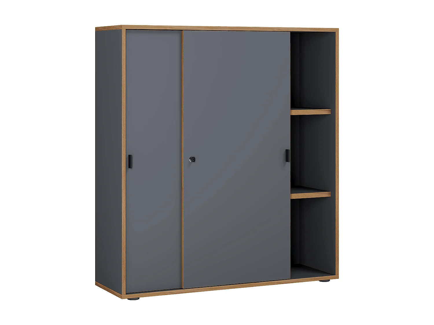 Office cabinet Salia Anthracite H. 110 x W. 100 x D. 37 cm