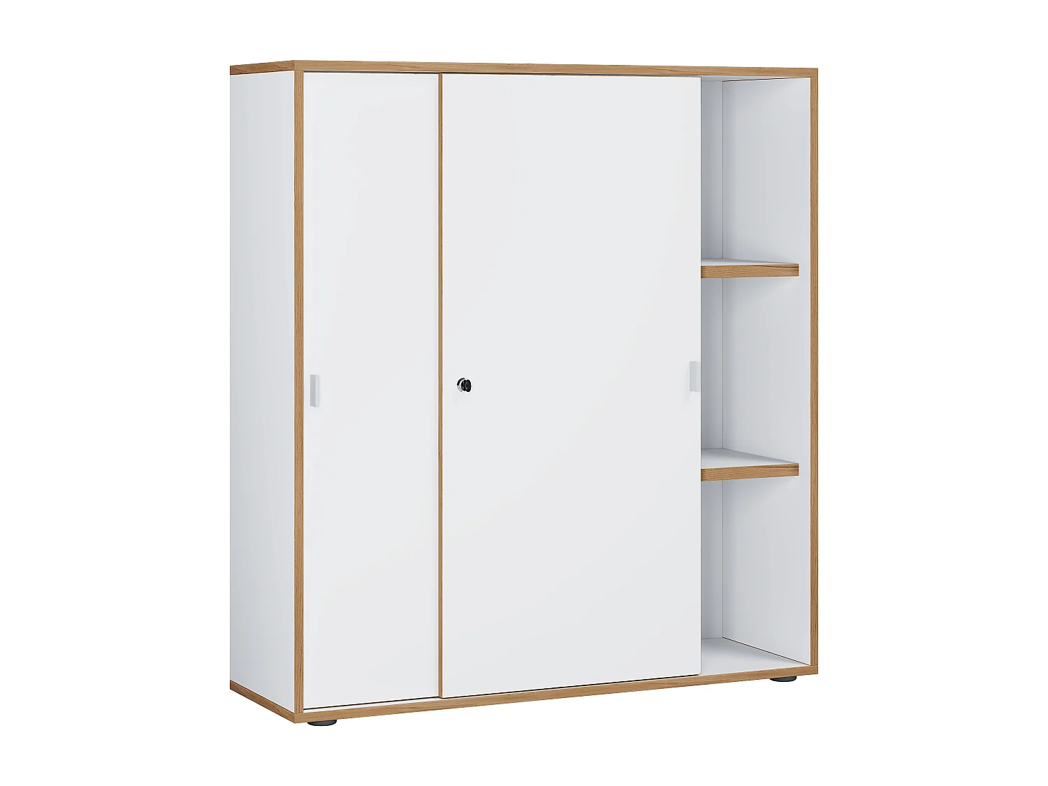 Office cabinet Salia White H. 110 x W. 100 x D. 37 cm