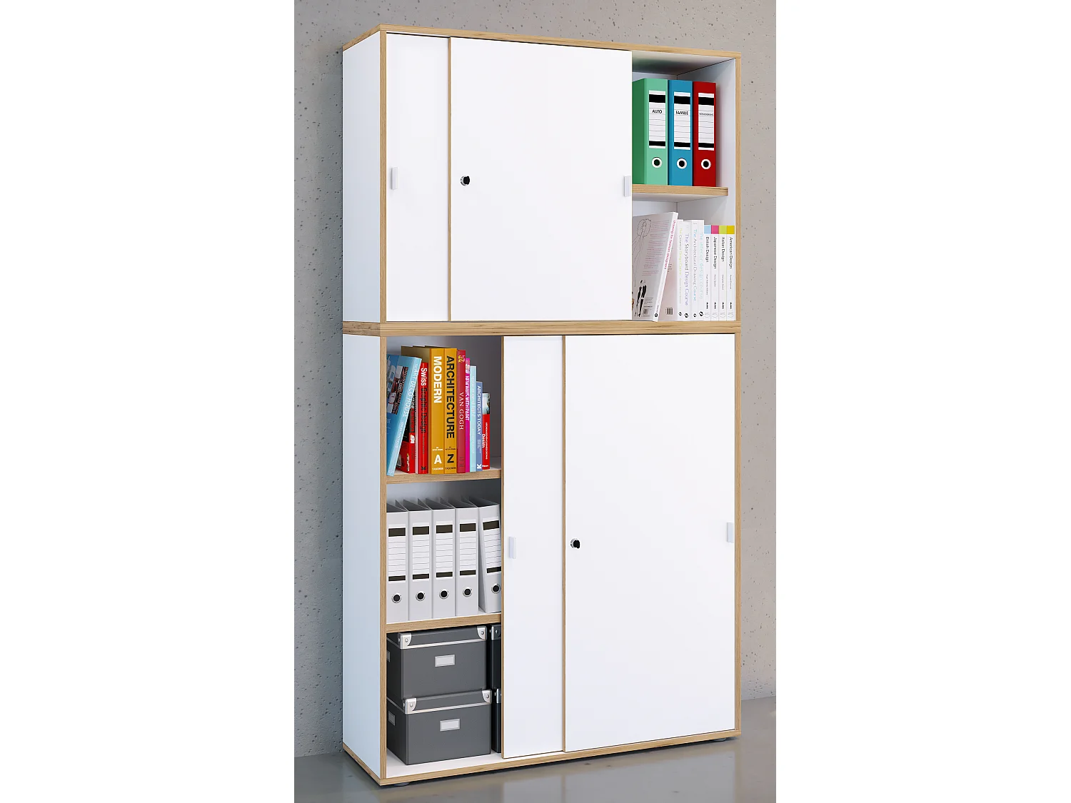 Kantoorkast schuifdeuren Salia 5f B100