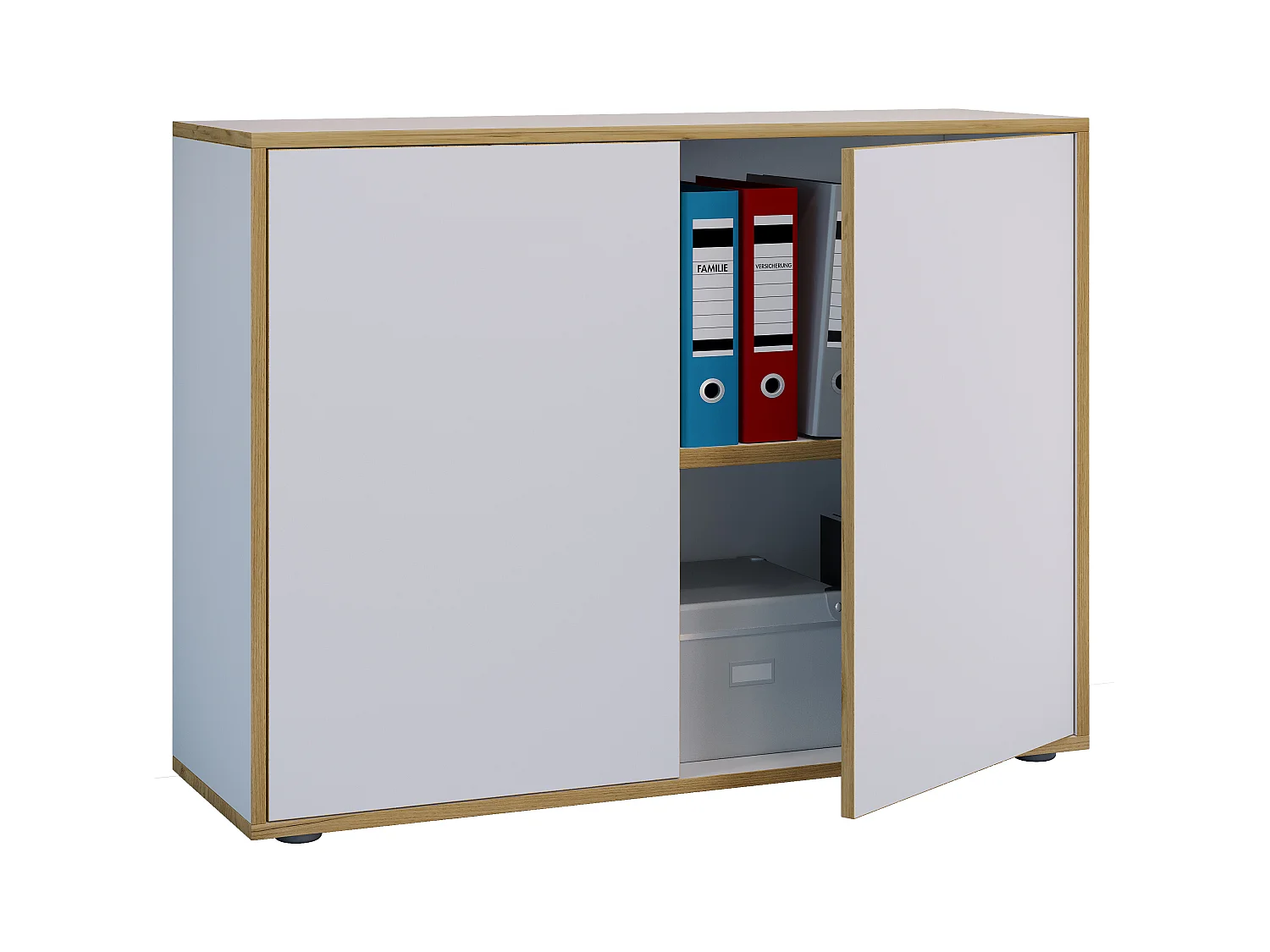 Office cabinet Salia White H. 74 x W. 100 x D. 33 cm