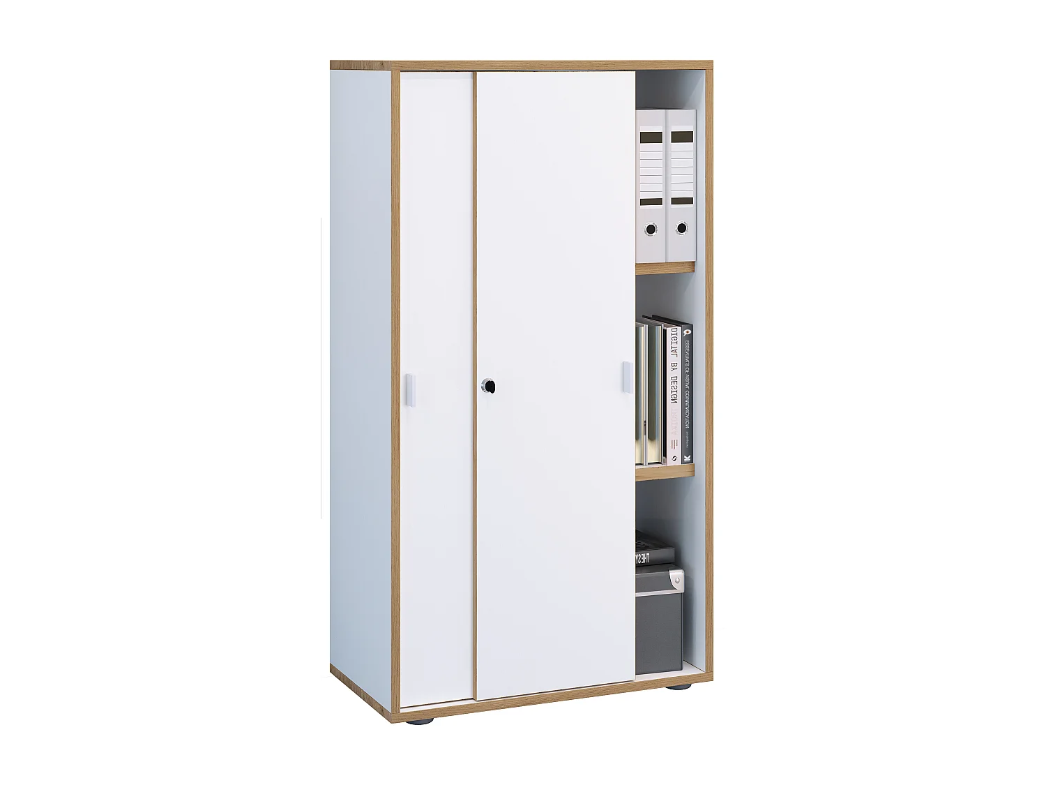 Office cabinet Salia White H. 110 x W. 60 x D. 37 cm