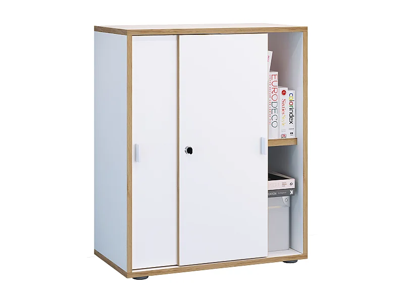 Office cabinet Salia White H. 74 x W. 60 x D. 37 cm