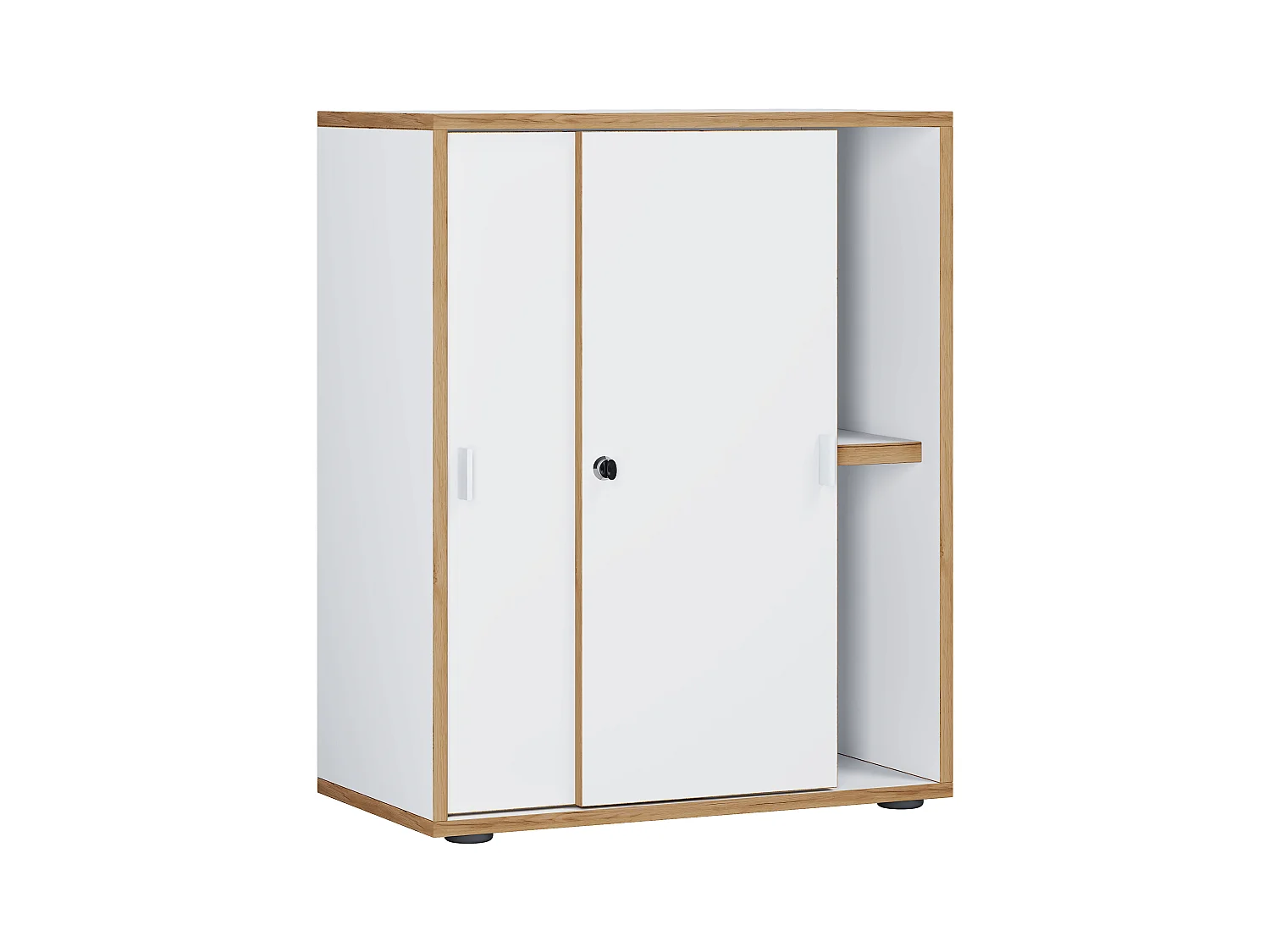 Office cabinet Salia White H. 74 x W. 60 x D. 37 cm