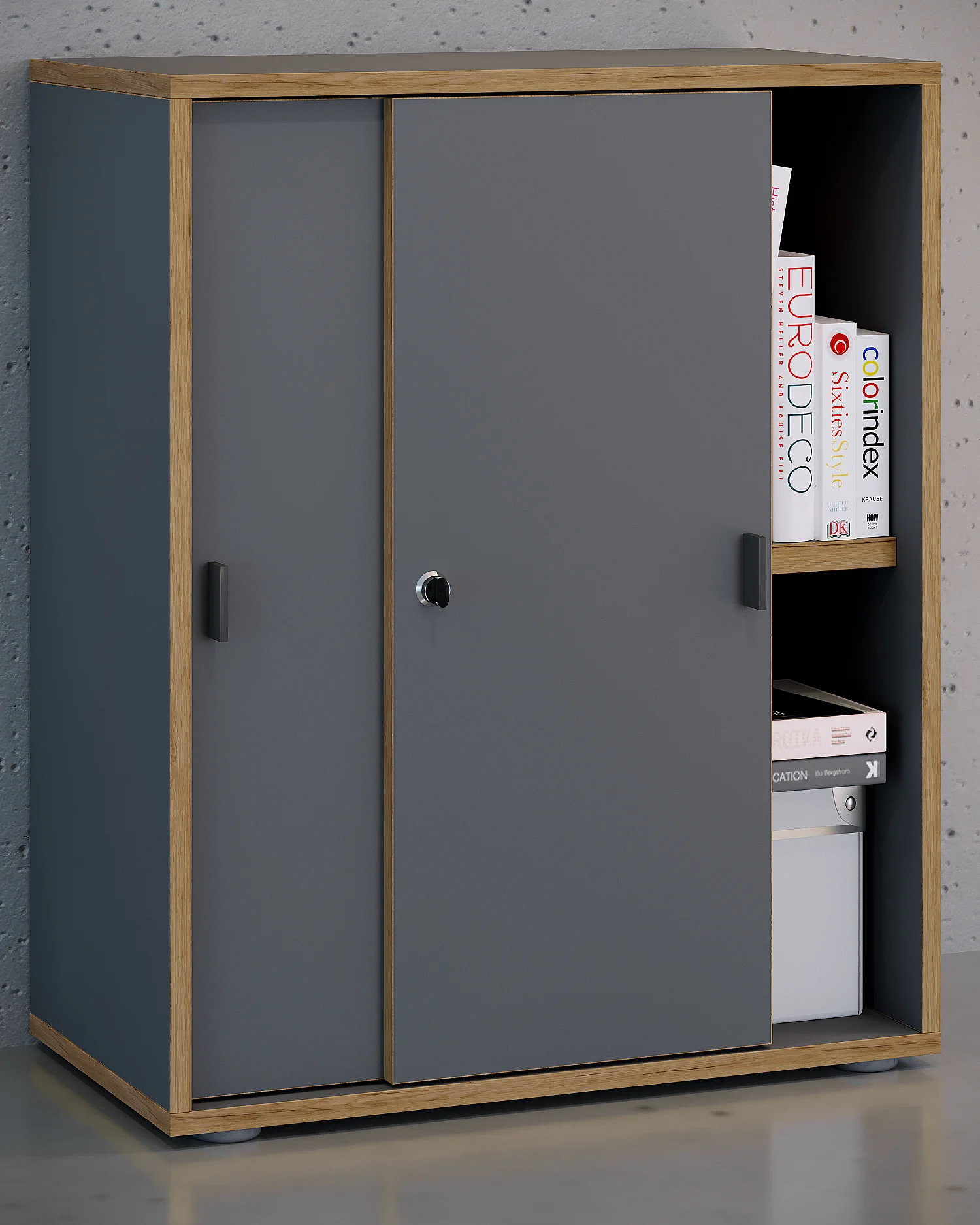 Büroschrank Aktenschrank Schiebetüren Salia 2fach