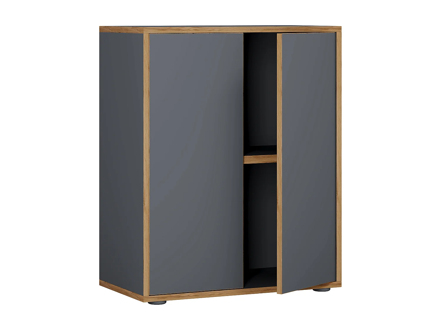 Office cabinet Salia Anthracite H. 74 x W. 60 x D. 33 cm