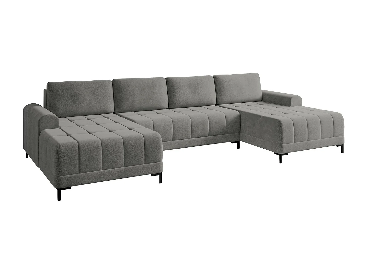 Sofá rinconero Stonecrest 101, Gris, Función de descanso, Almacenaje, 337x168x92cm