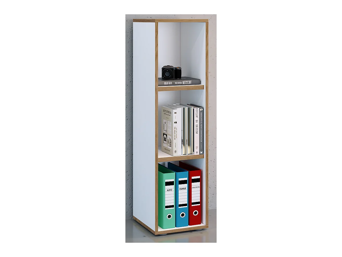 Office Shelf & Bookcase Salia White H. 110 x W. 30 x D. 32 cm