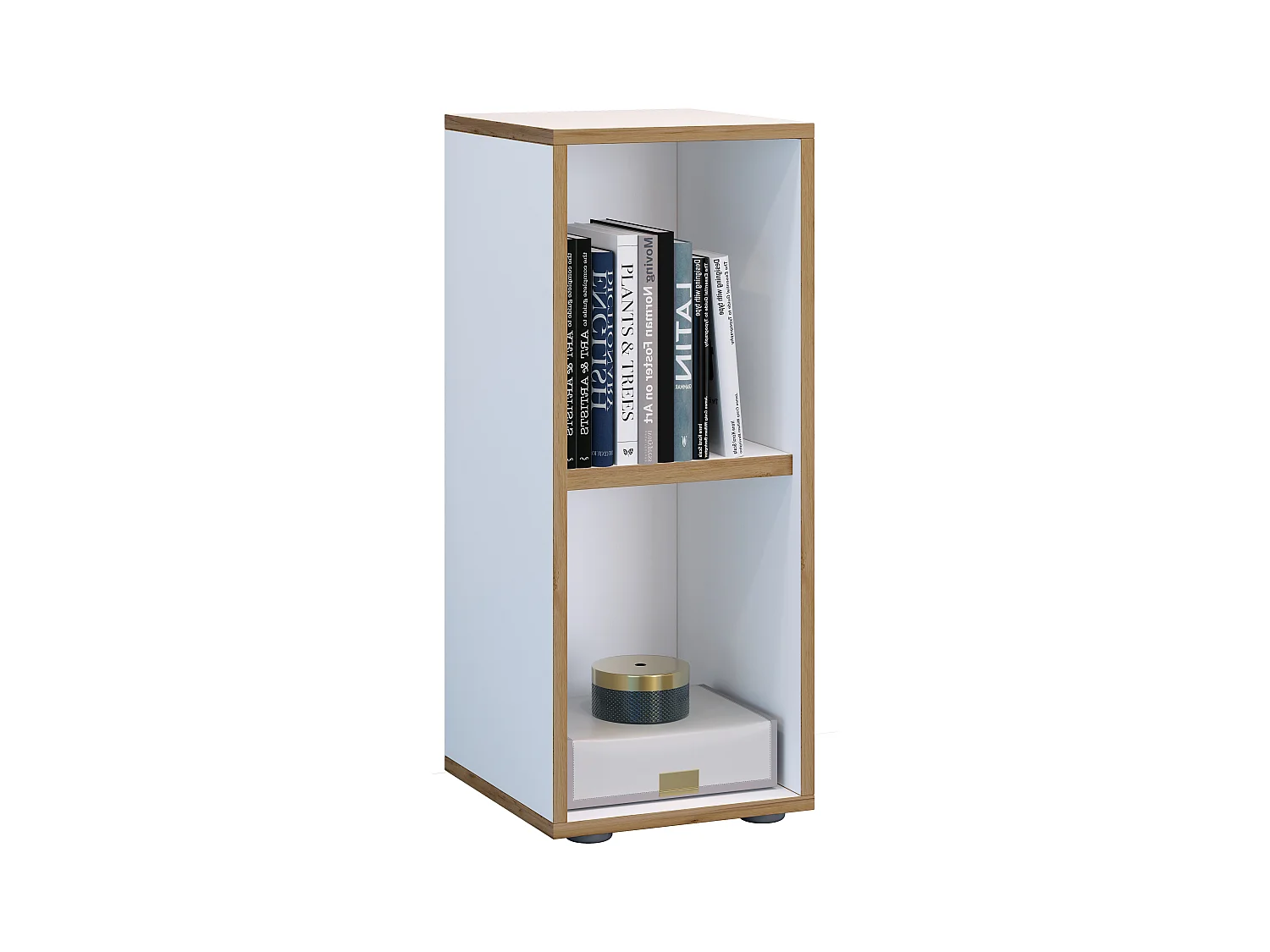 Office Shelf & Bookcase Salia White H. 74 x W. 30 x D. 33 cm
