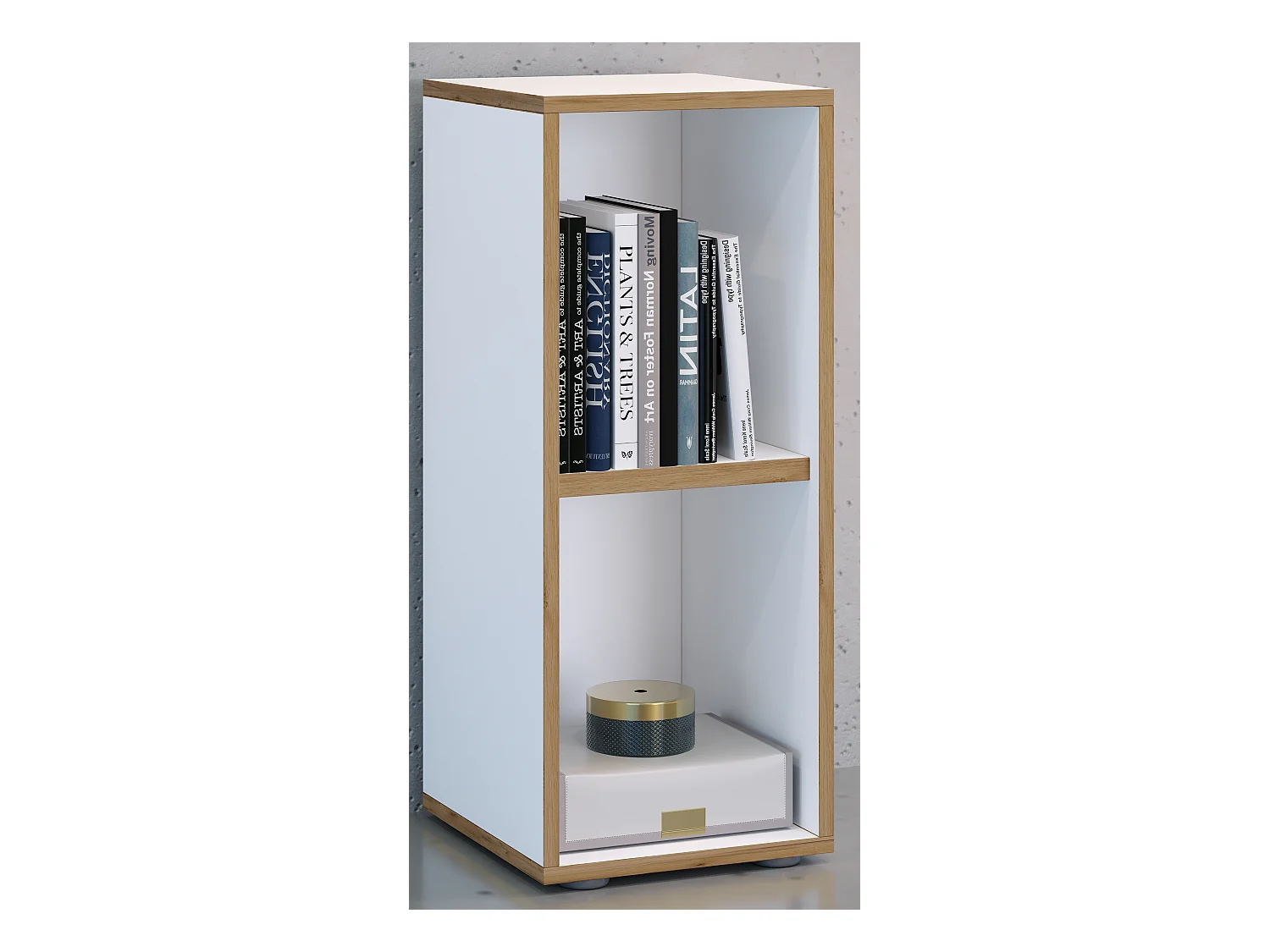 Office Shelf & Bookcase Salia White H. 74 x W. 30 x D. 33 cm